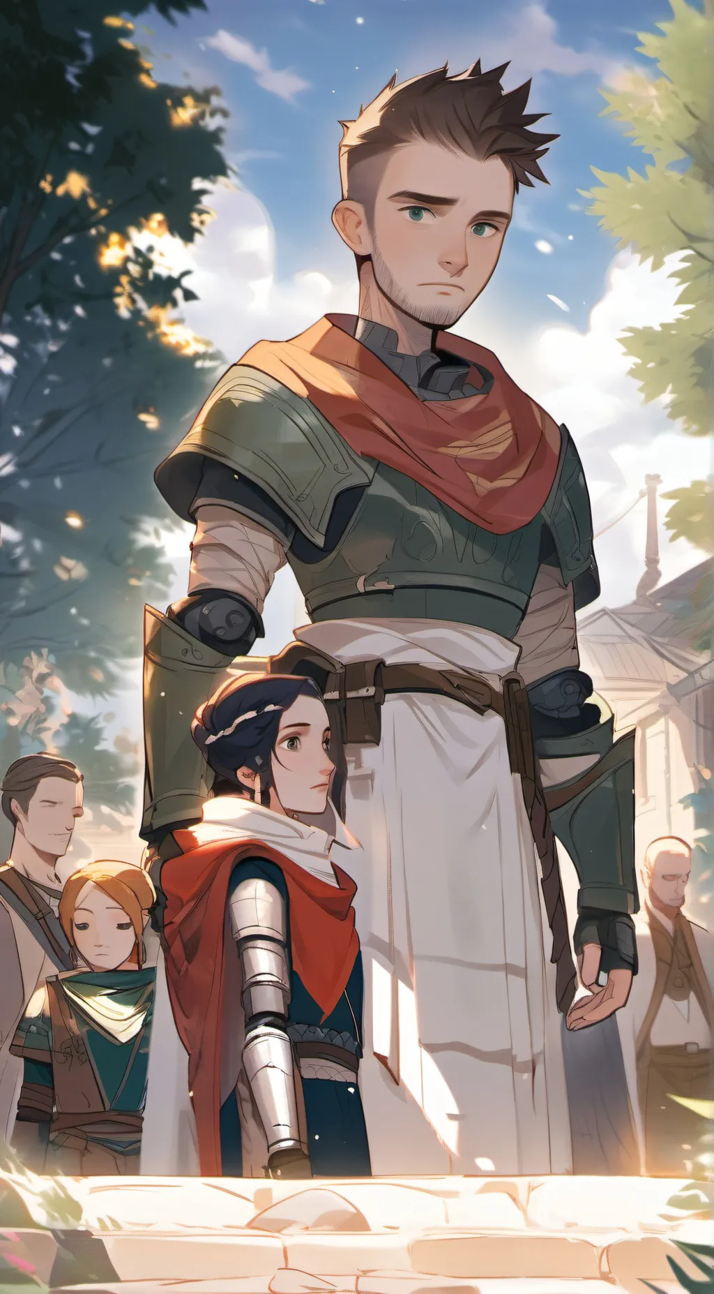 ai character: the boss in nimona background