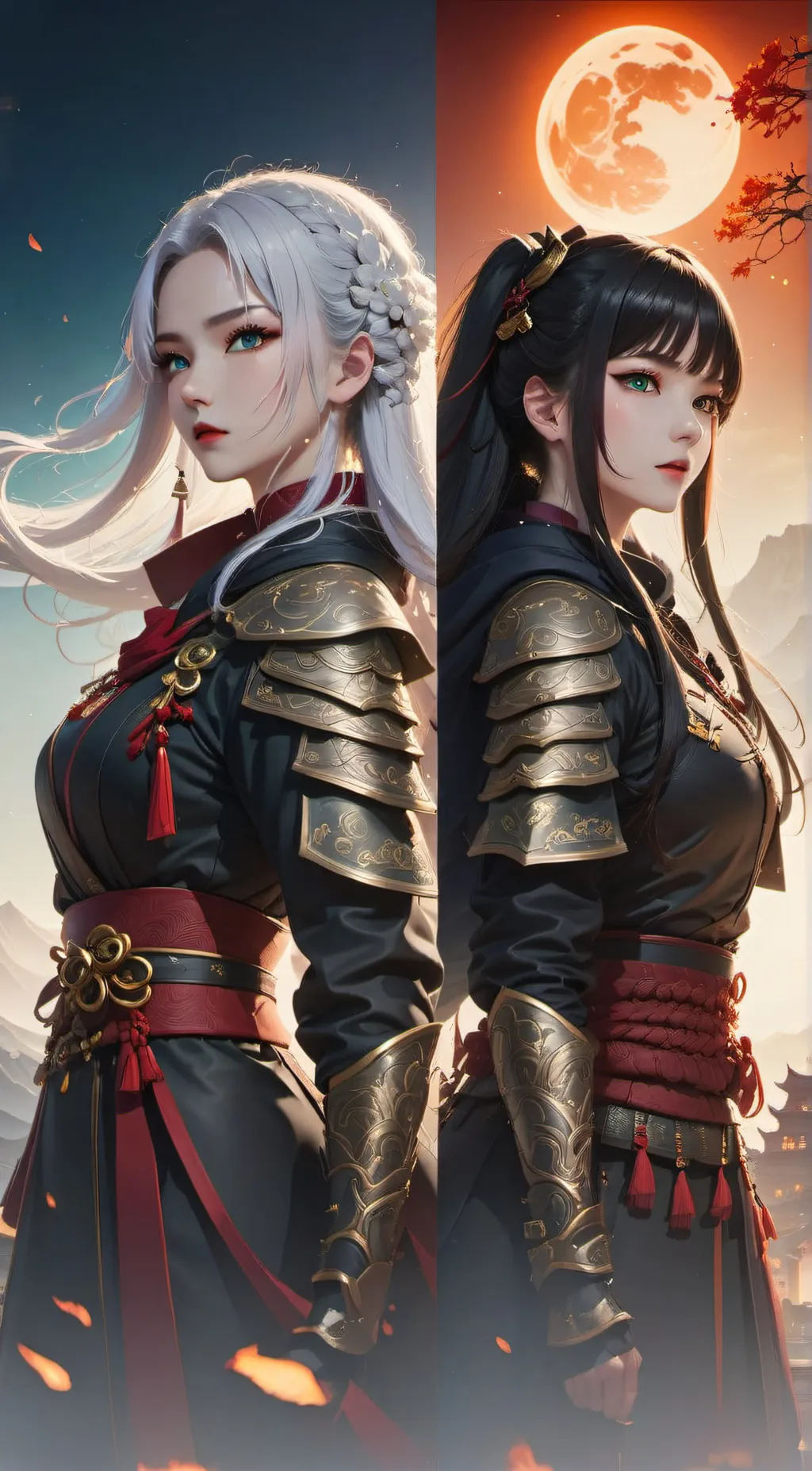 ai character: Yuki and Yuri Yue background