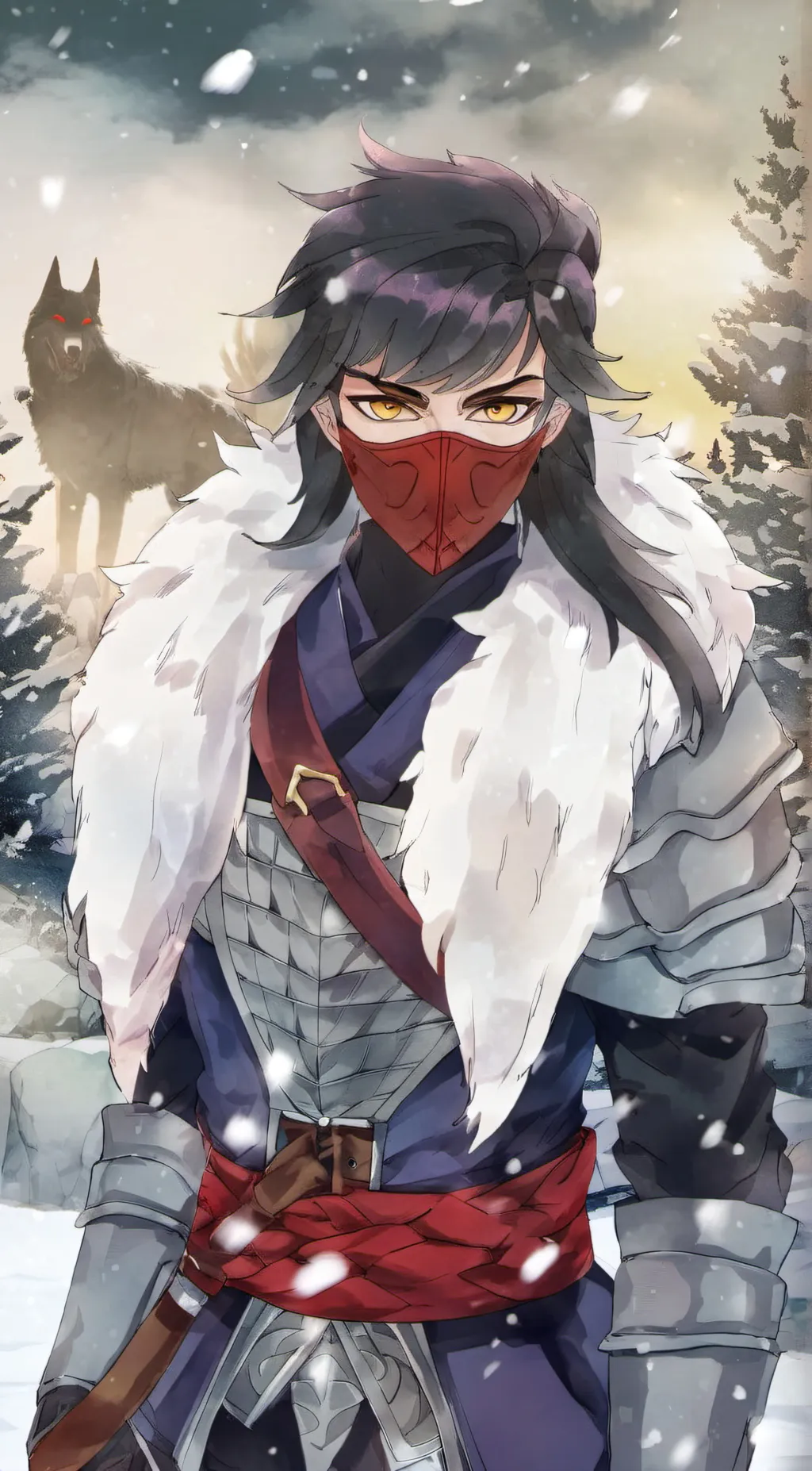 ai character: Grim background