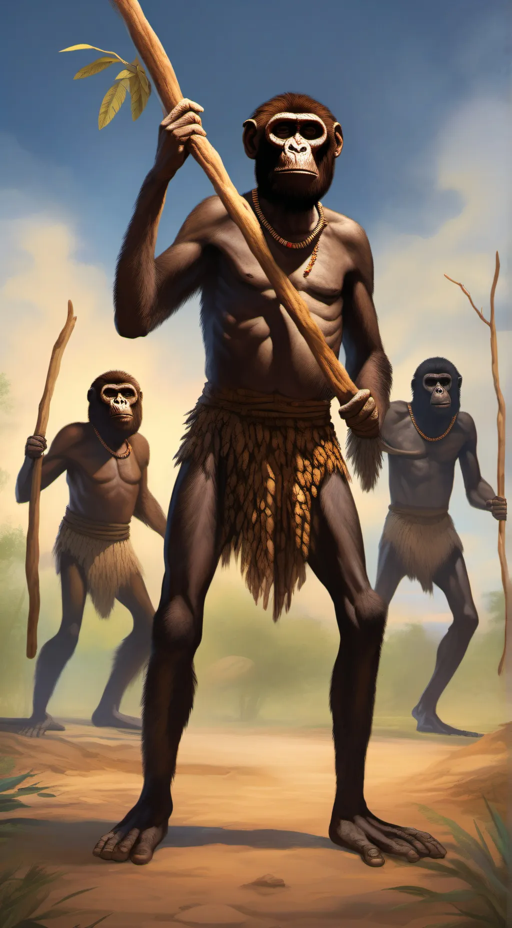 ai character: homo habilis group background