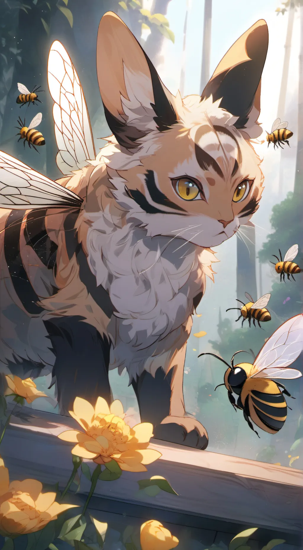 ai character: Cat-bee background