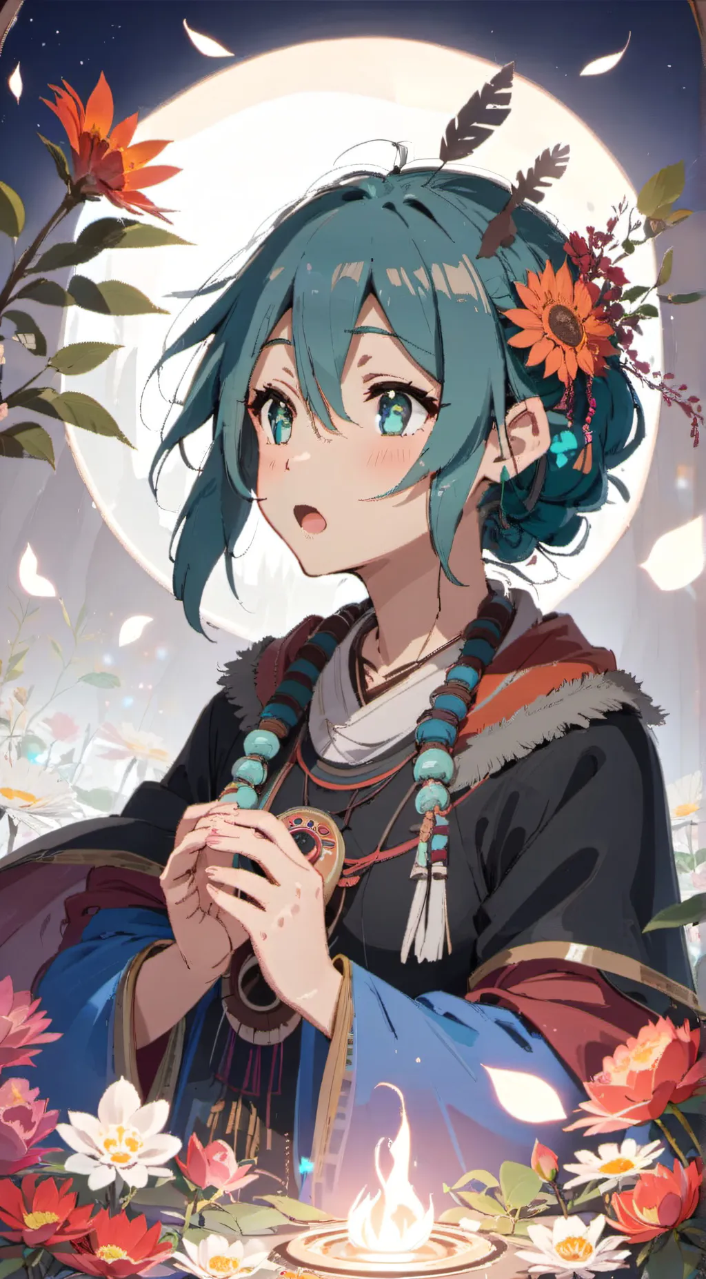 ai character: Tia the Shaman background