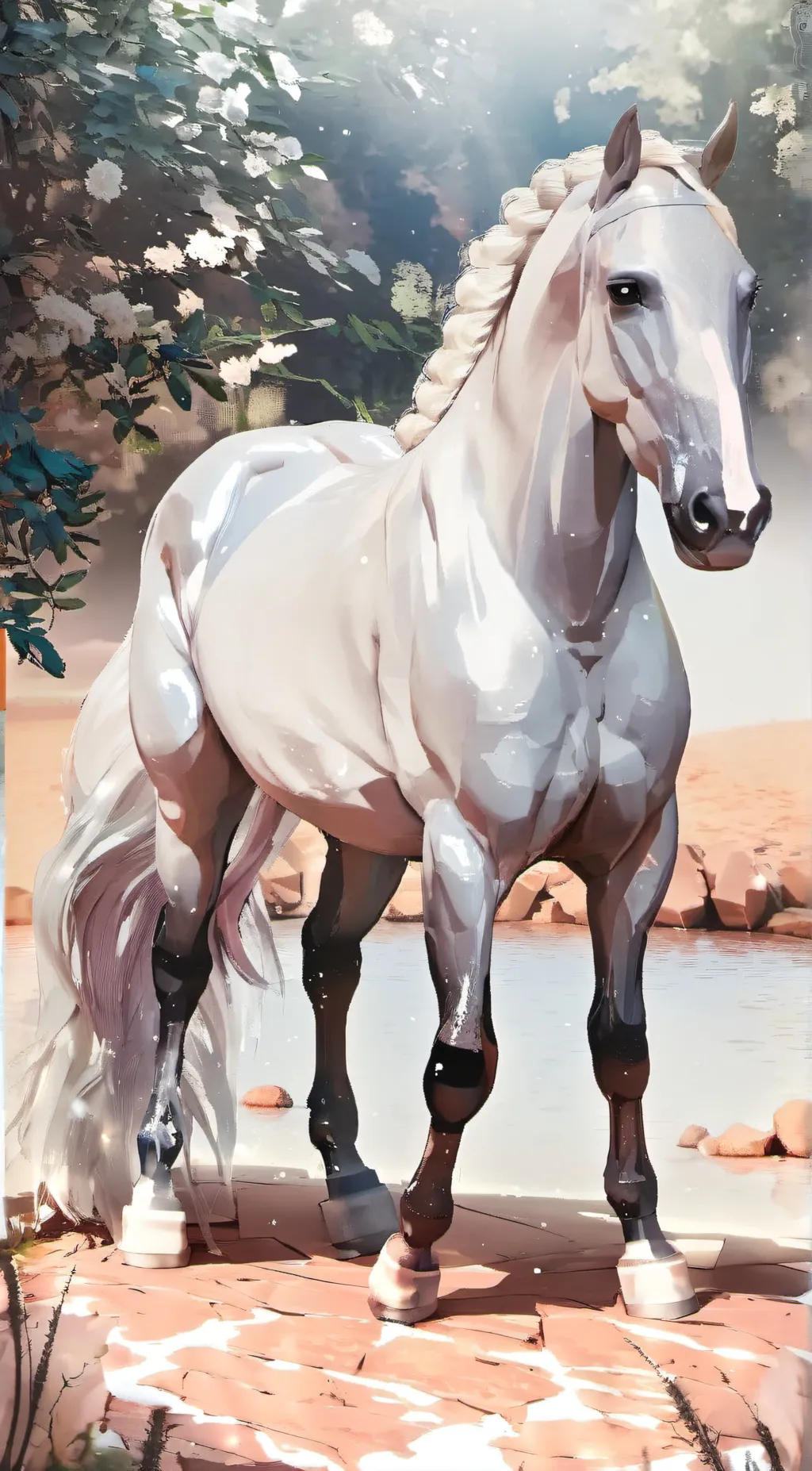 ai character: stallion background