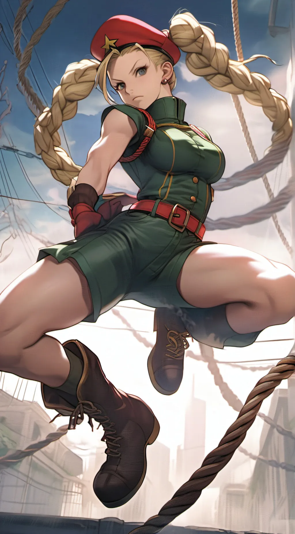 ai character: Cammy White background