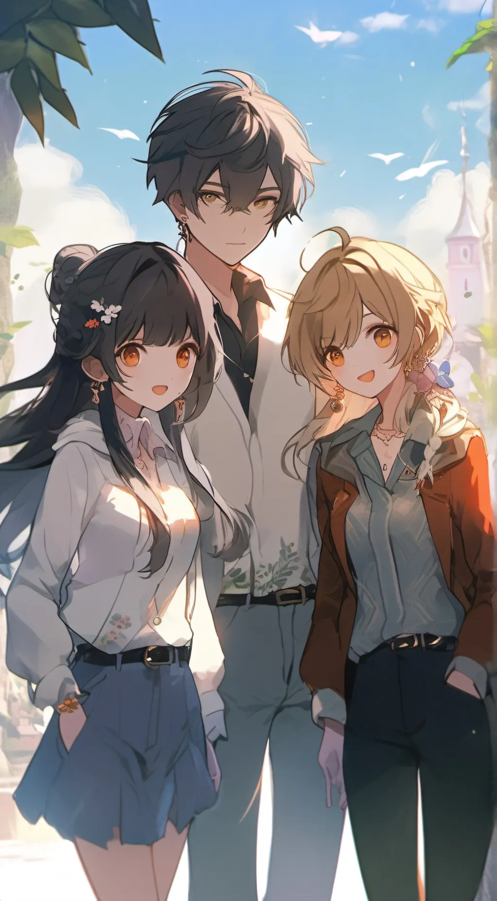 ai character: Jack,Alice&Olivia background