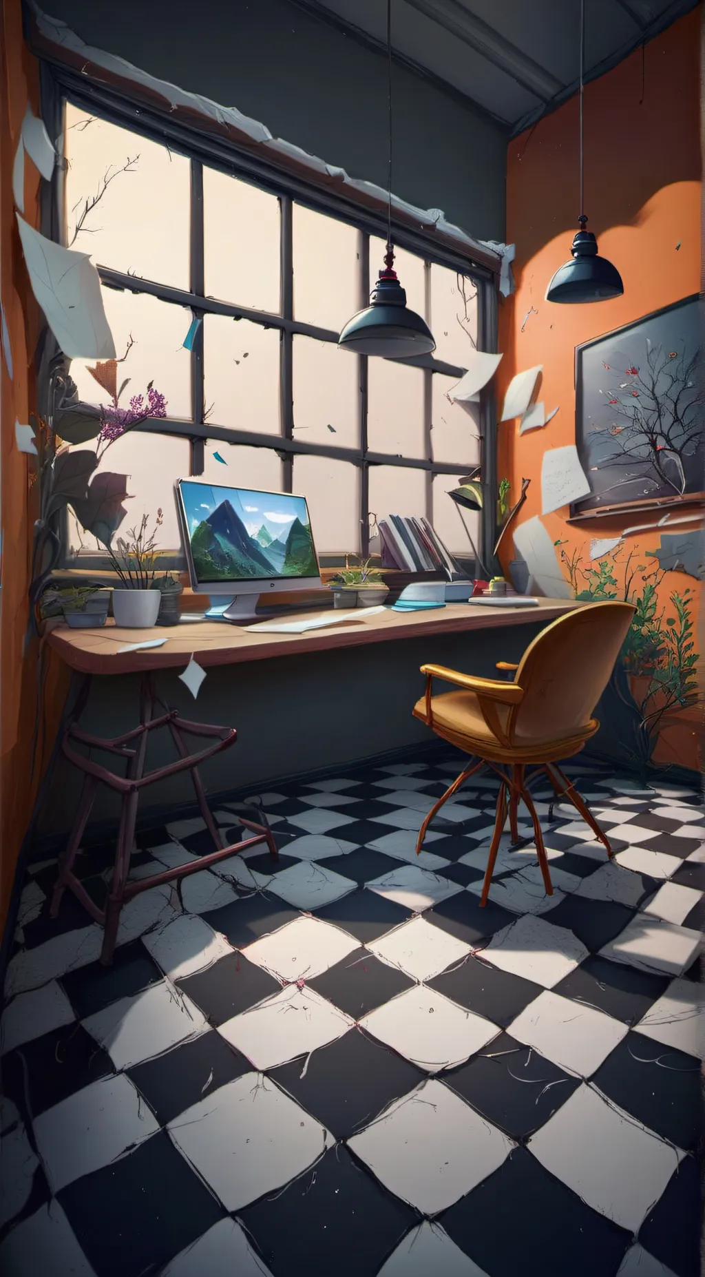 ai character: Security office background