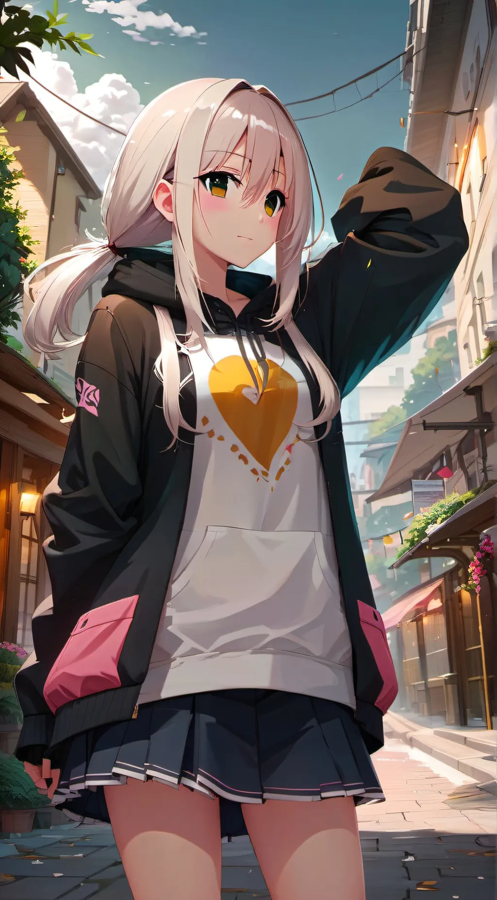 ai character: sakura background