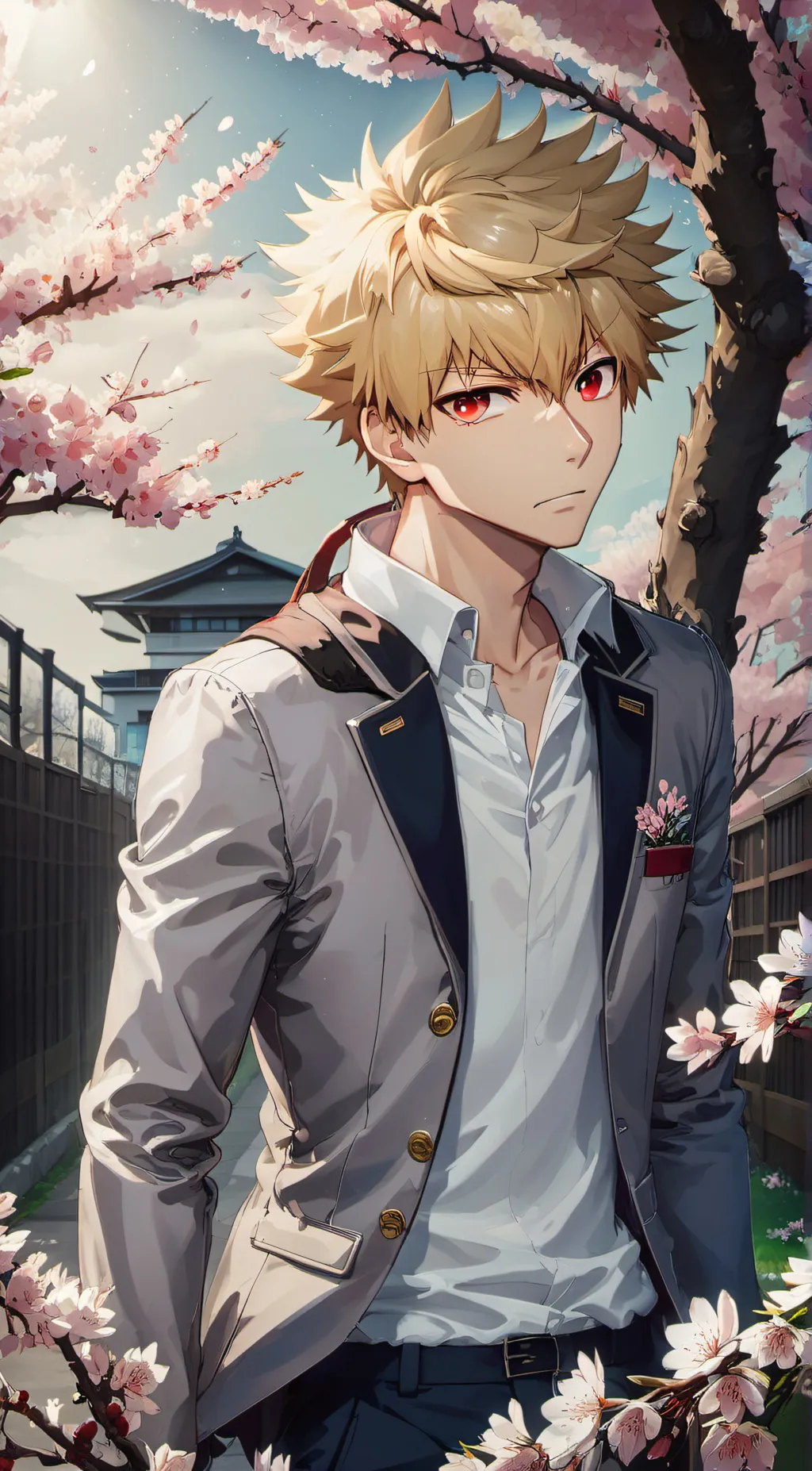ai character: Bakugou Katsuki background