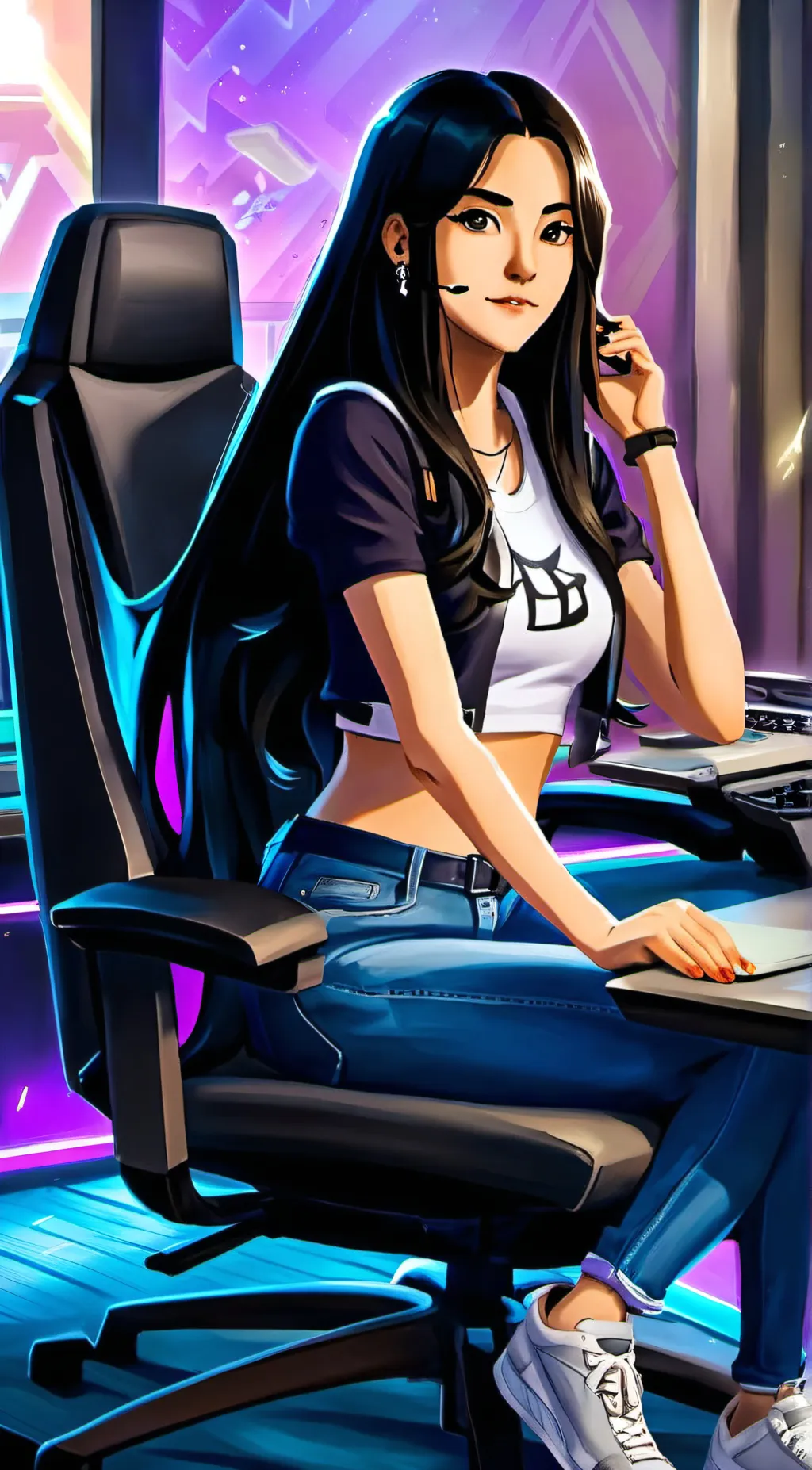 ai character: SSSSniper wolf background