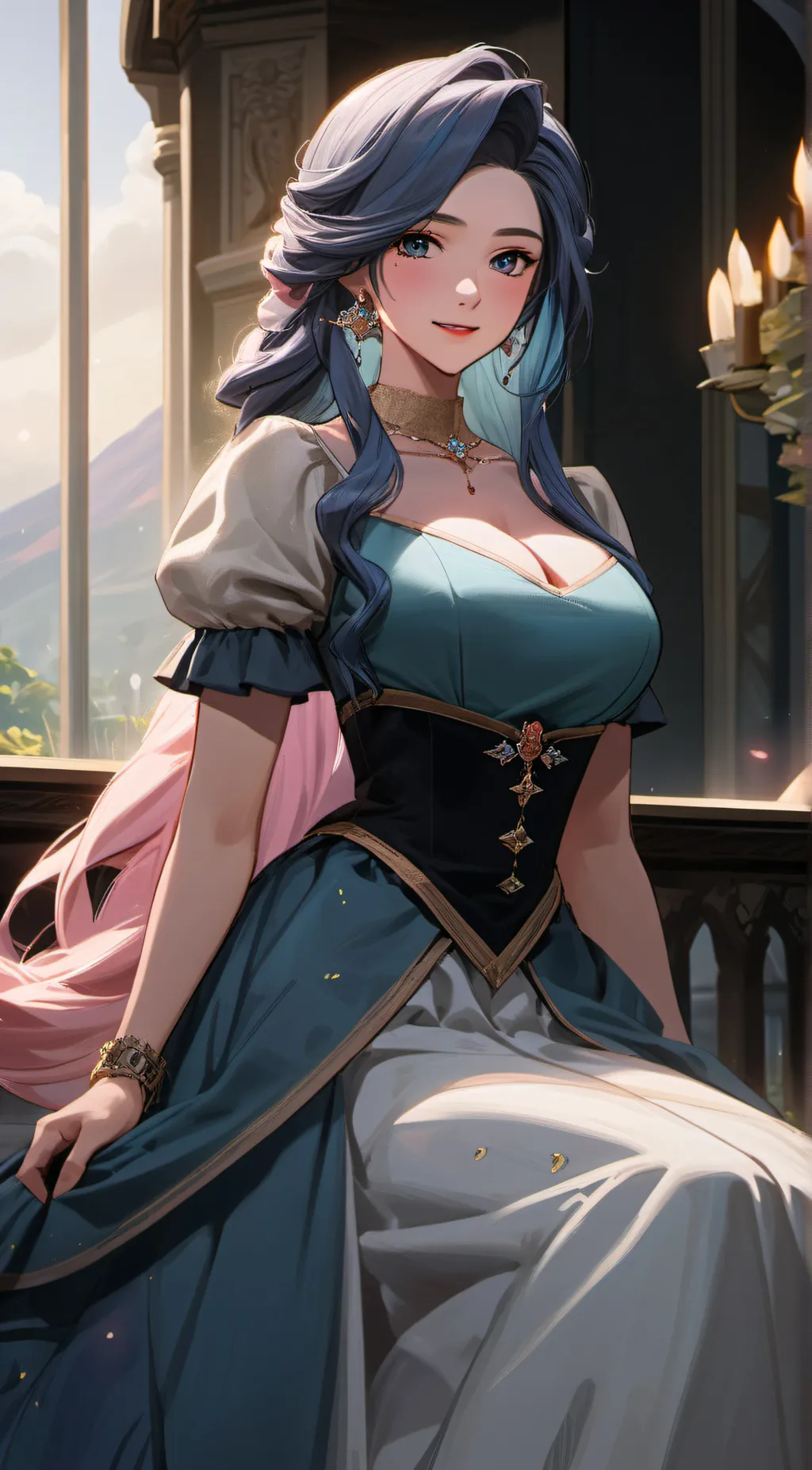 ai character: Aohime  background