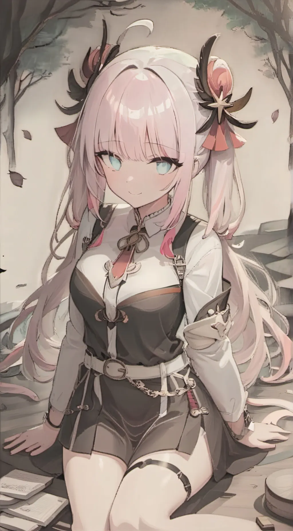 ai character: Ashley  background