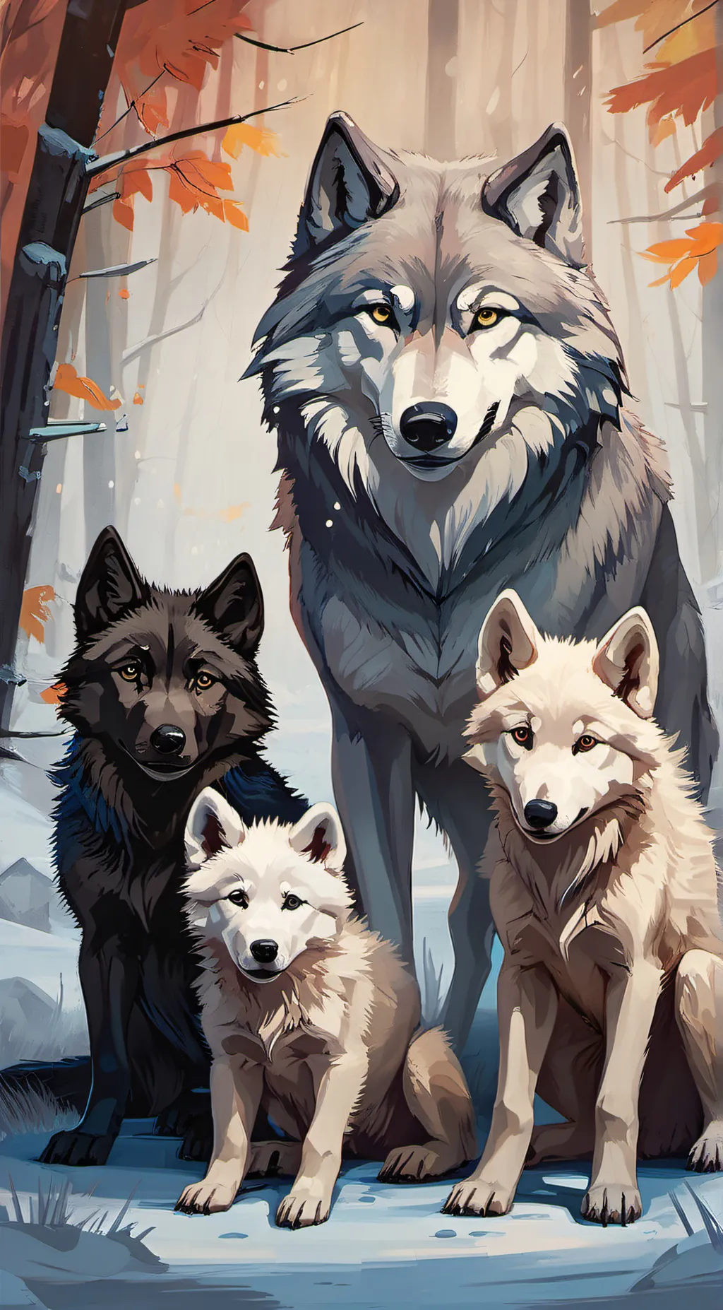 ai character: Stone and the pups background