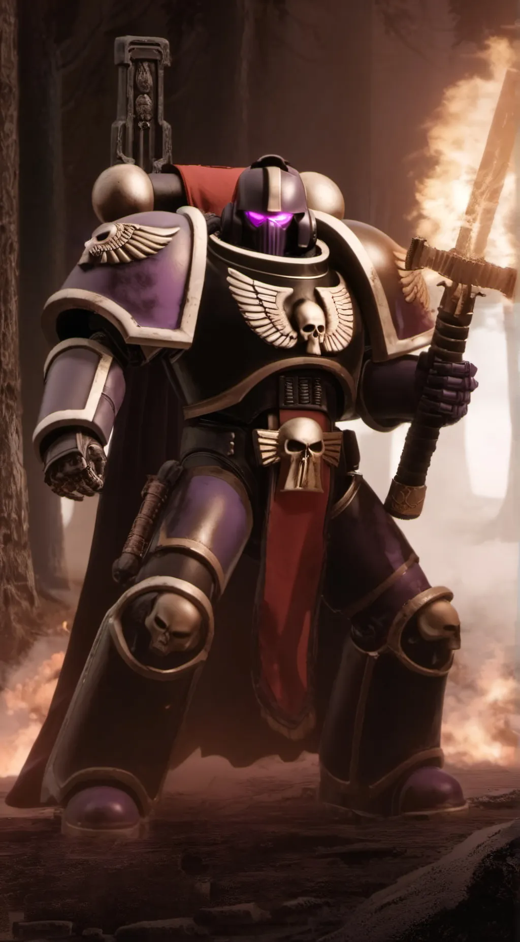 ai character: Glow background