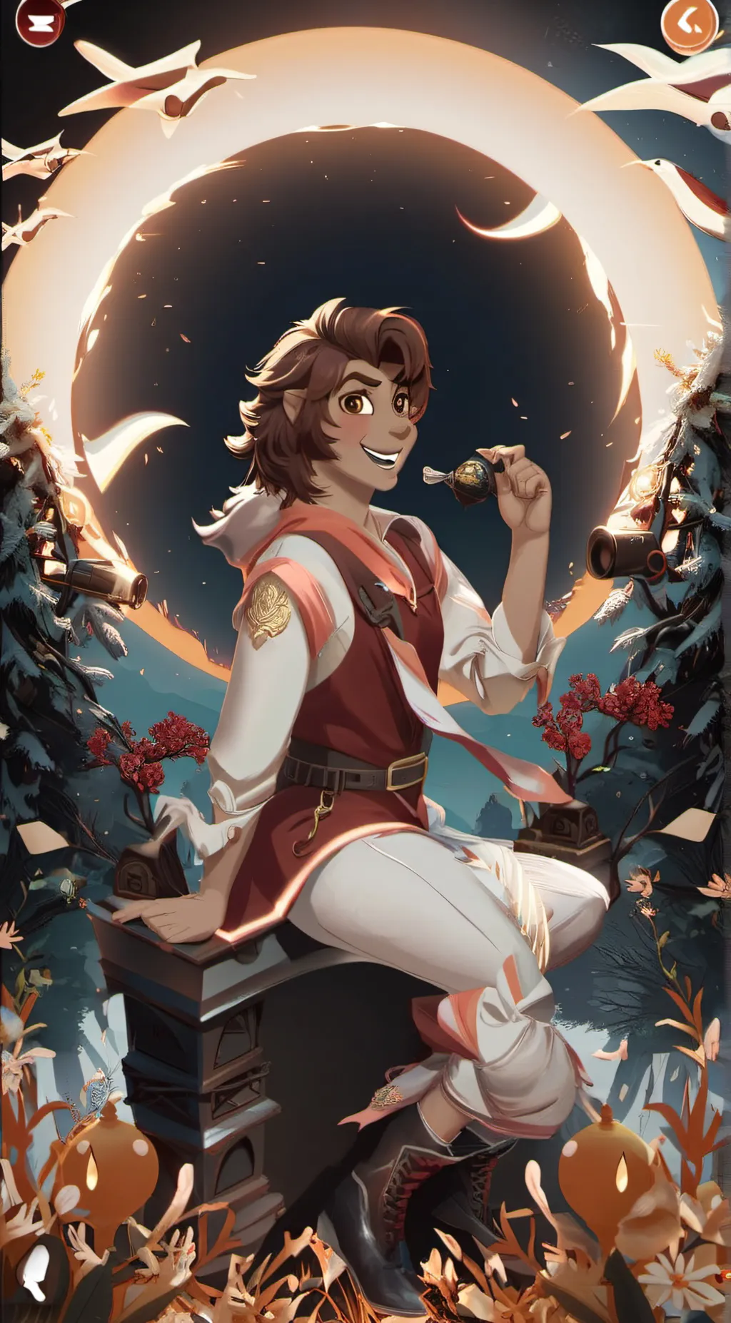 ai character: Kovu/ human form  background