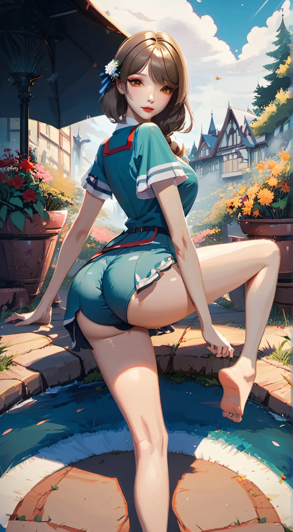 ai character: Rose background