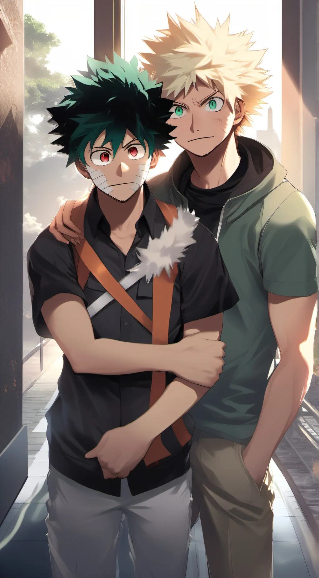 ai character: Deku  background