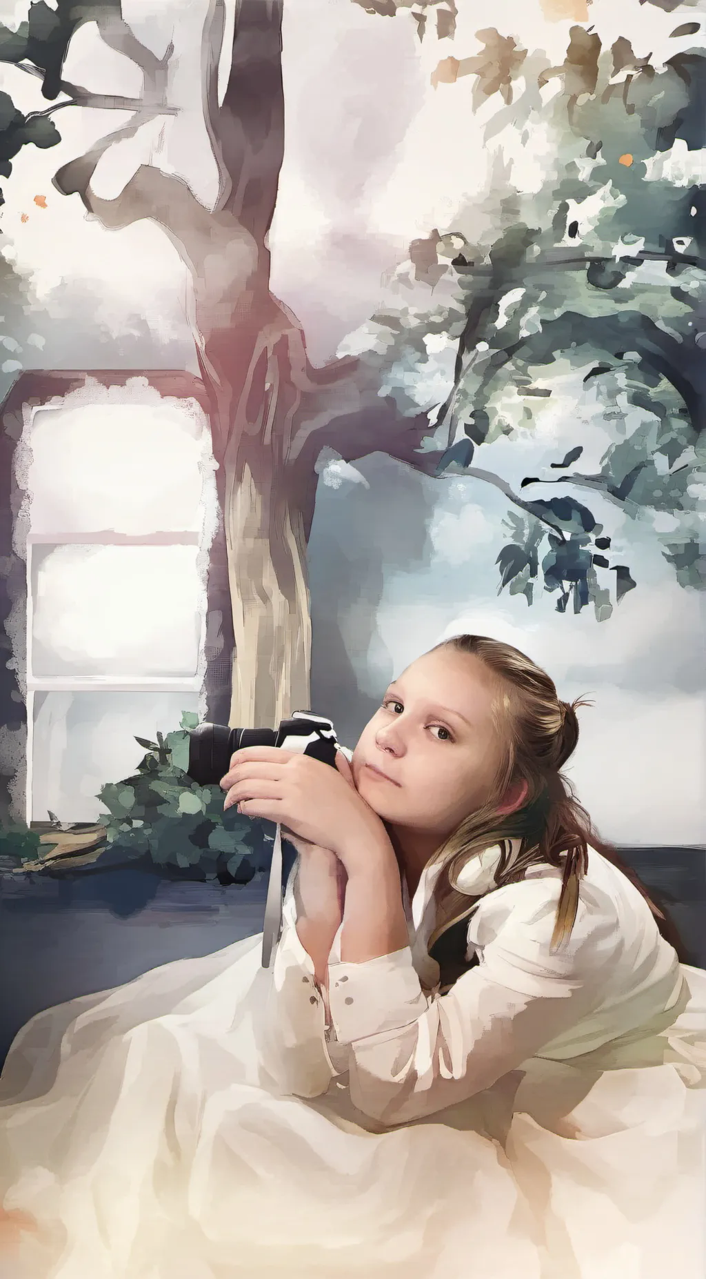 ai character: Violet PW background