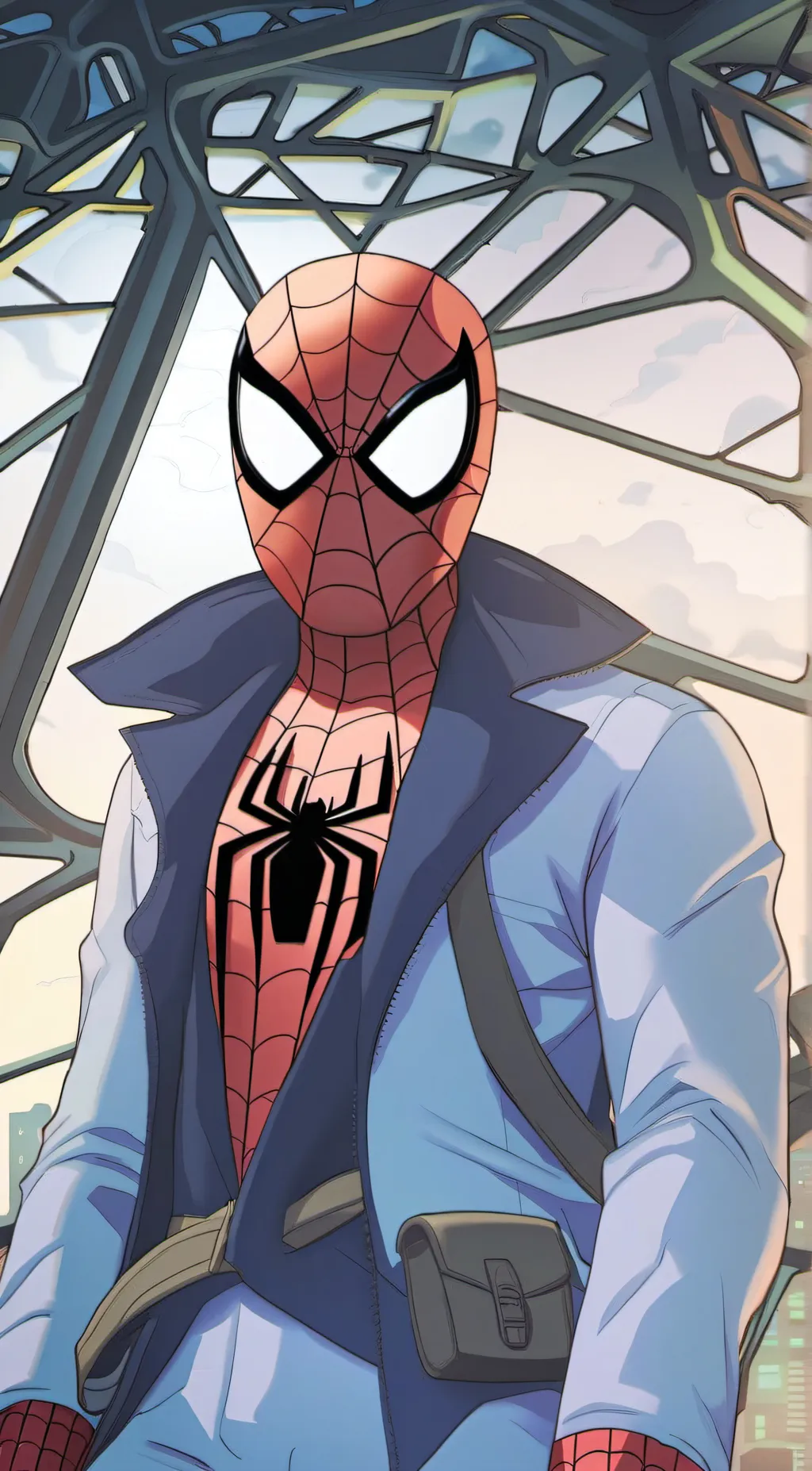 ai character: spider man  background