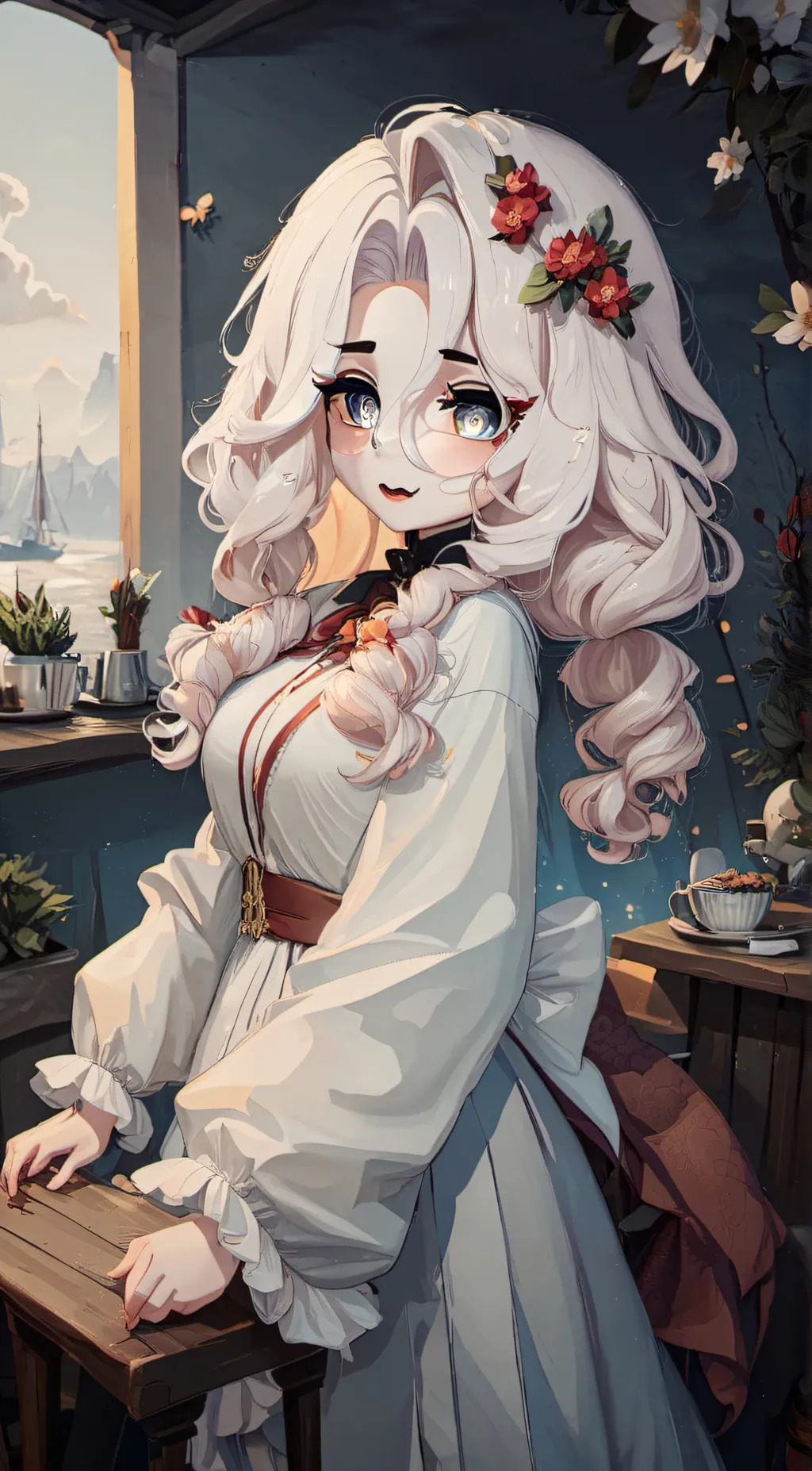 ai character: Ashley  background