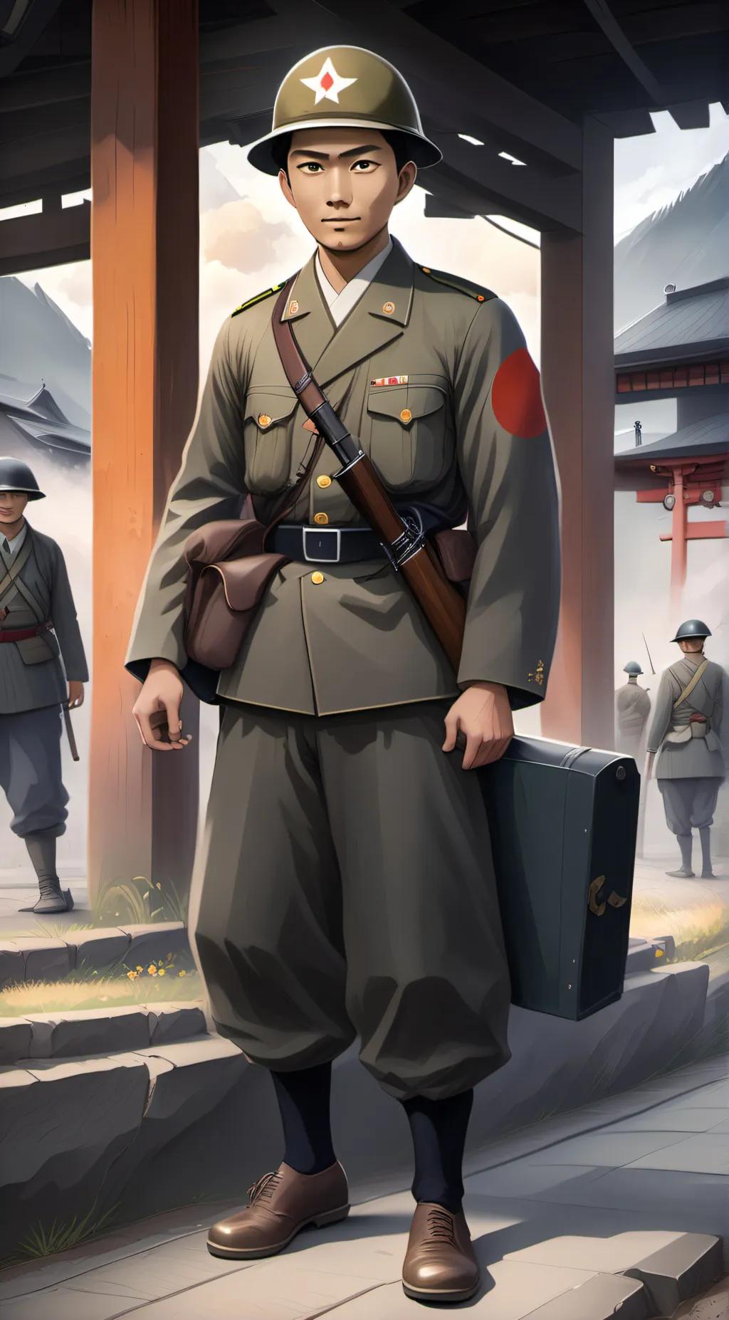 ai character: 1st LT Mitsuo  background