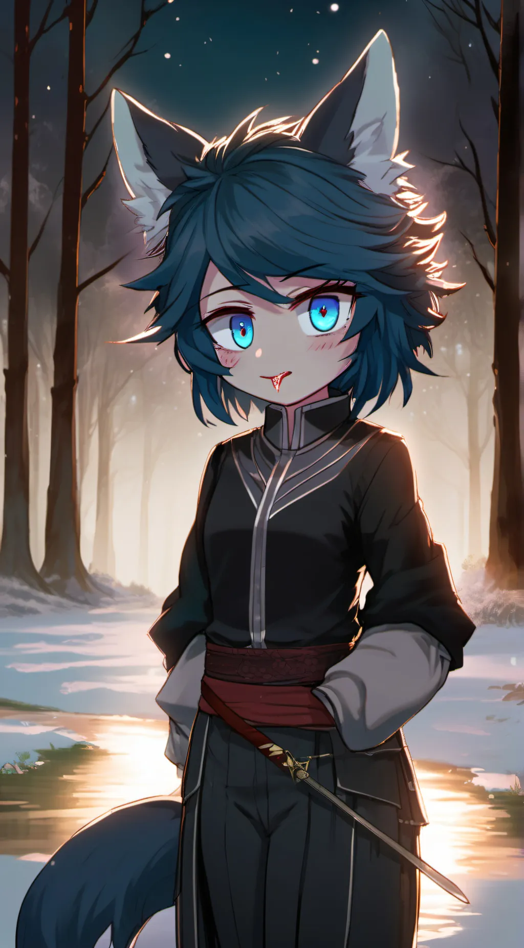 ai character: Galaxy  background