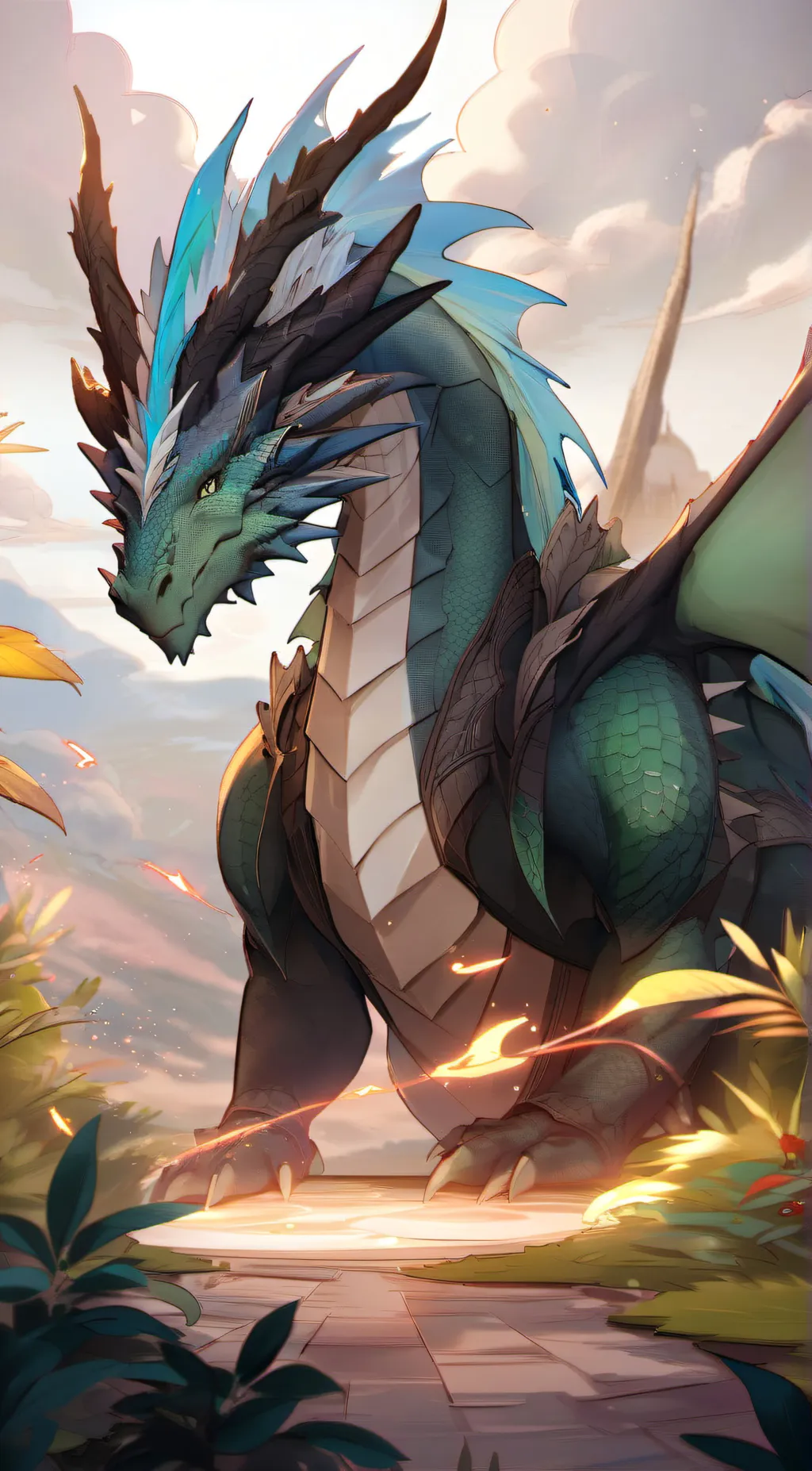 ai character: curty background