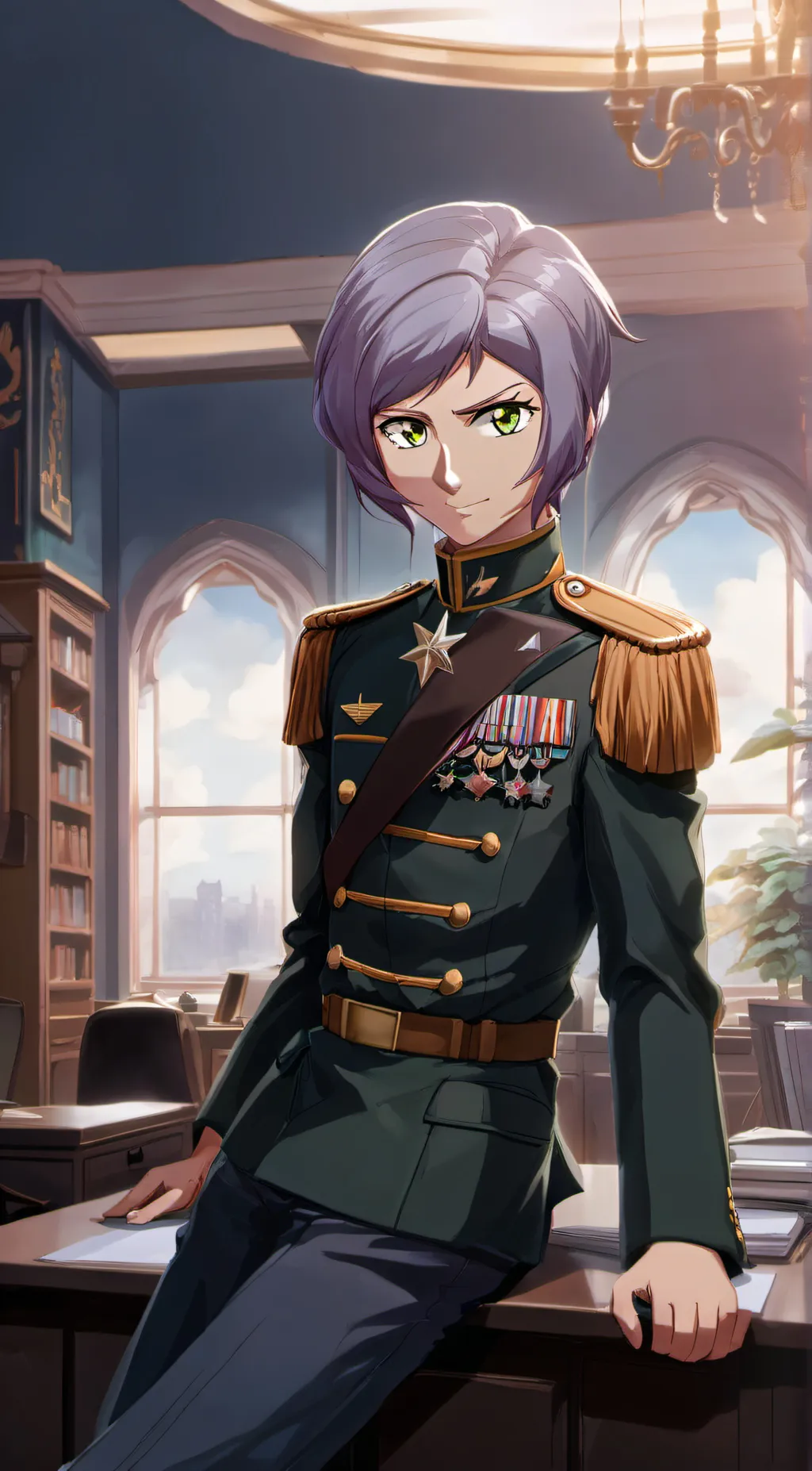 ai character: Garma Zabi  background