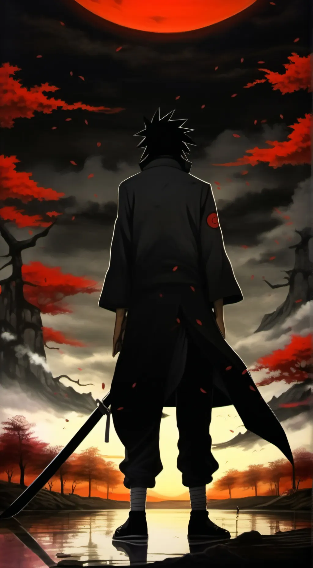 ai character: Saskue Uchiha background