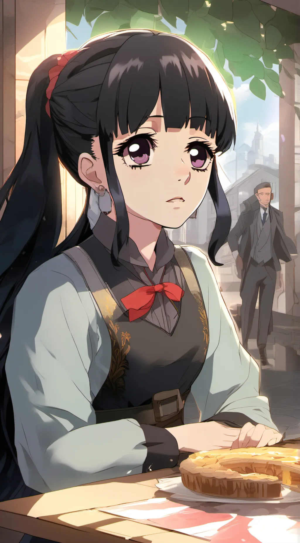 ai character: ❤kiku agashein👻 background