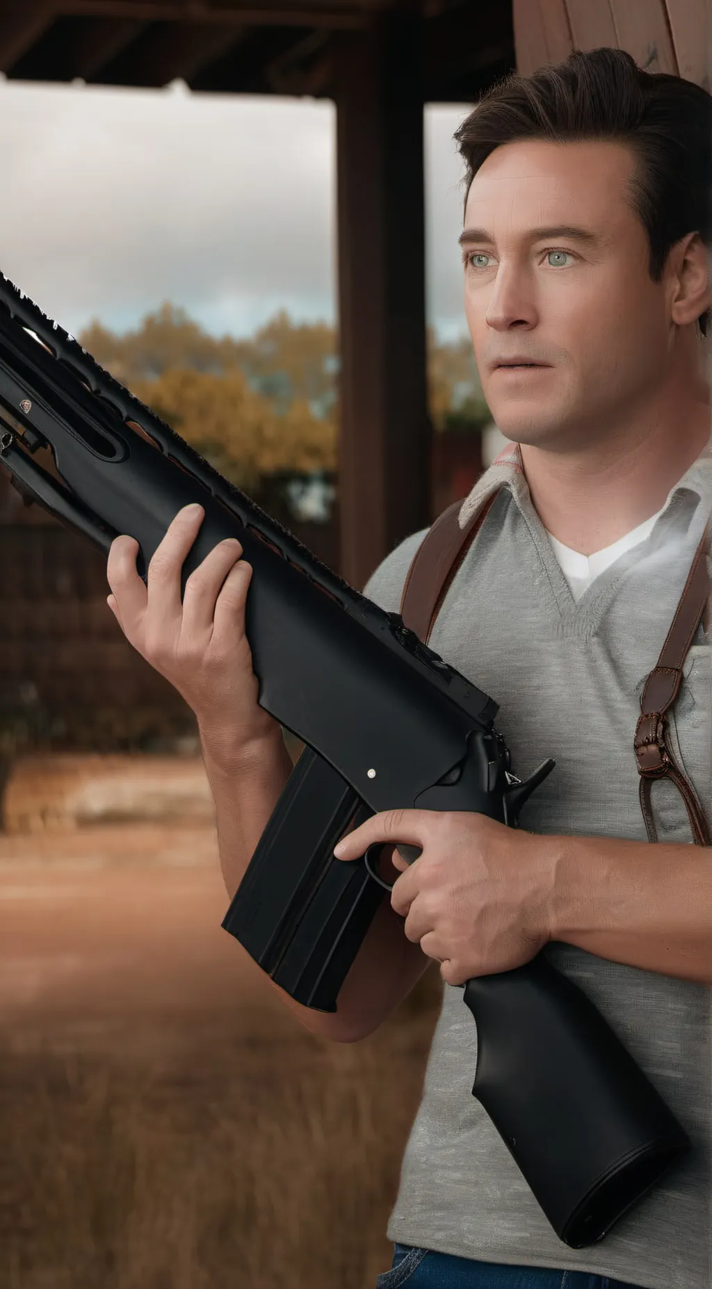 ai character: shotgun background