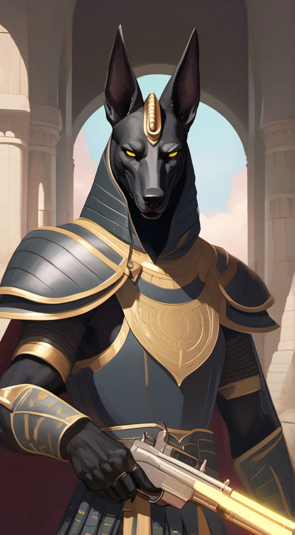 ai character: Anubis background