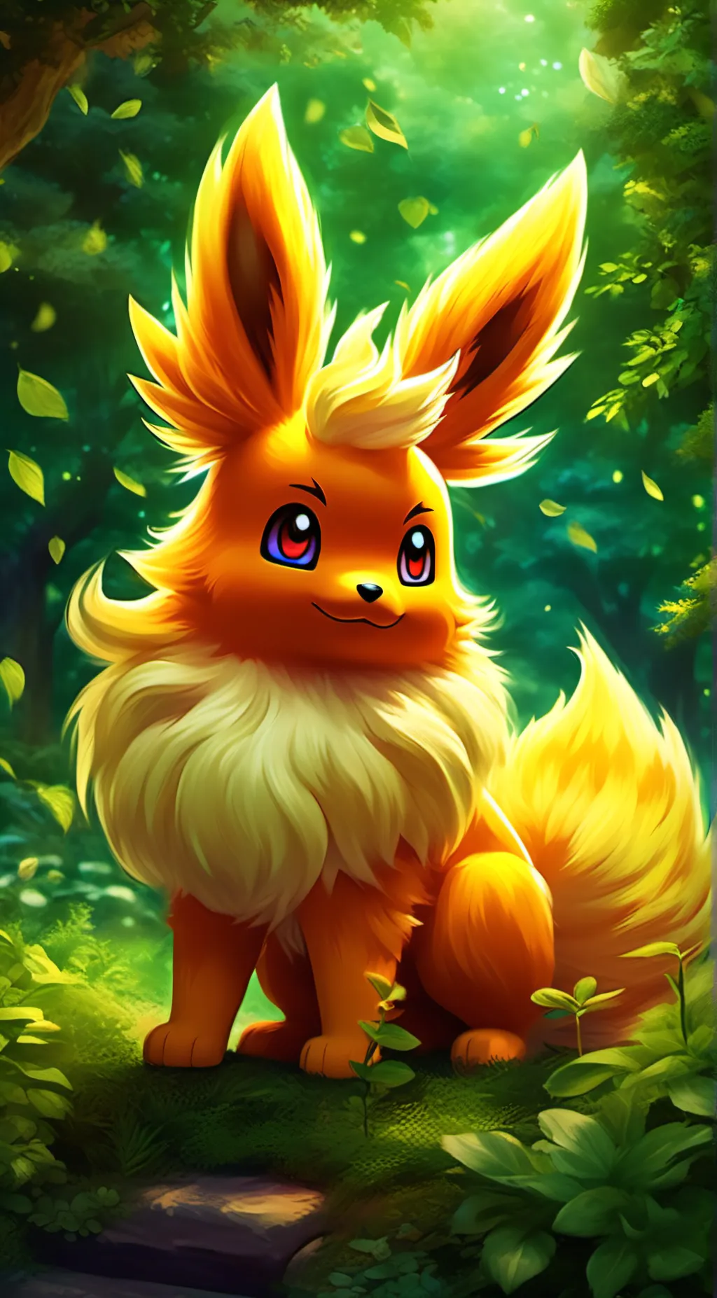 ai character: Flareon  background