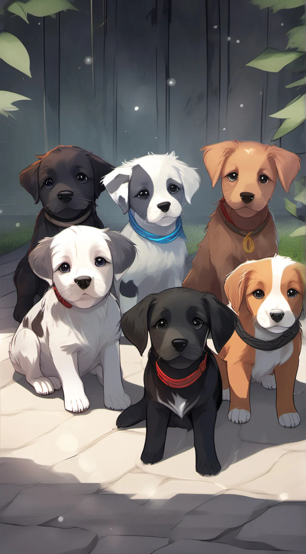 ai character: Enter puppies background