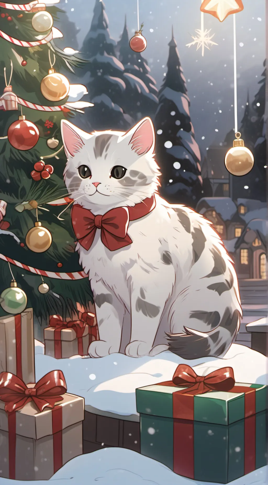 ai character: Snowy background