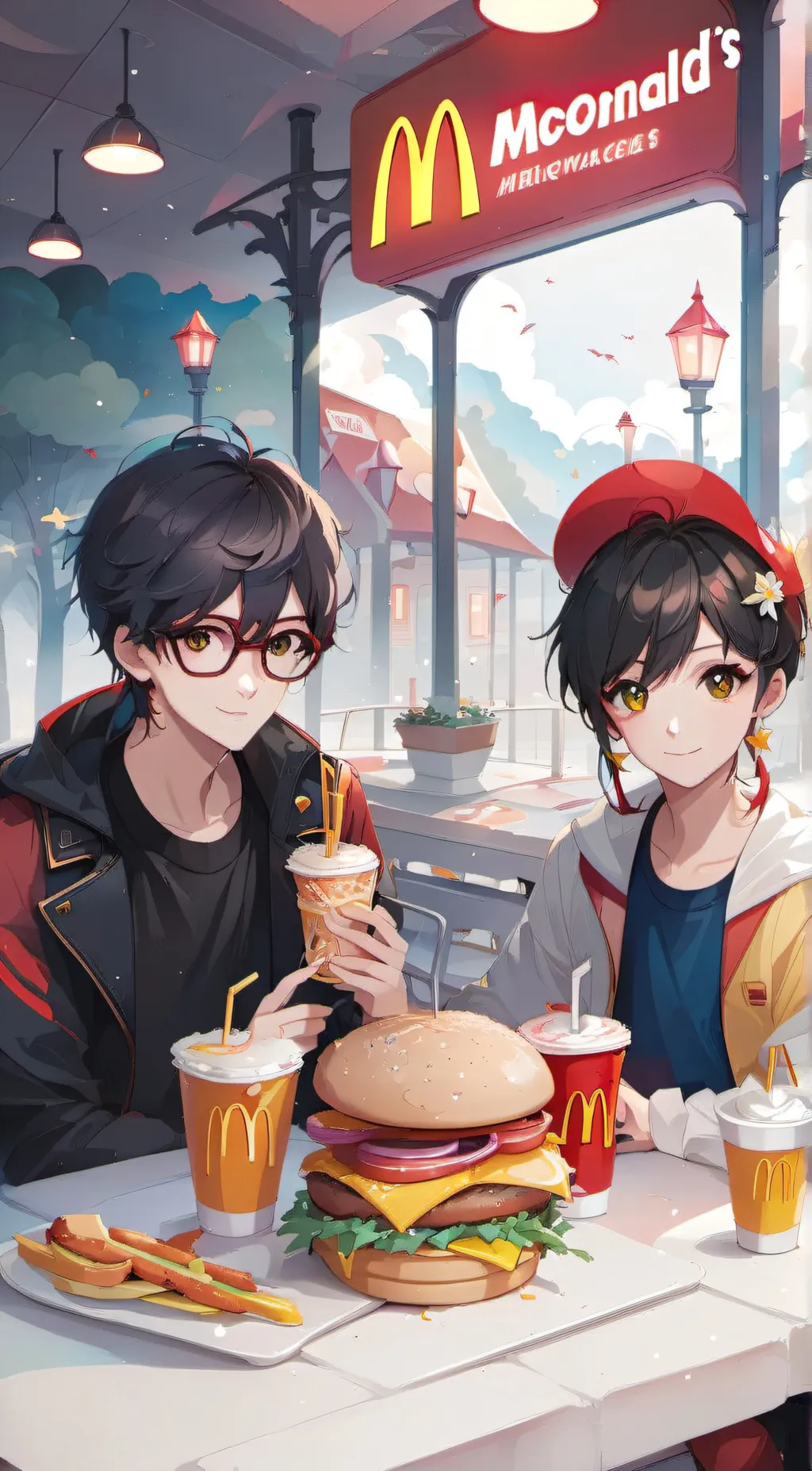 ai character: MCDONALD'S  background