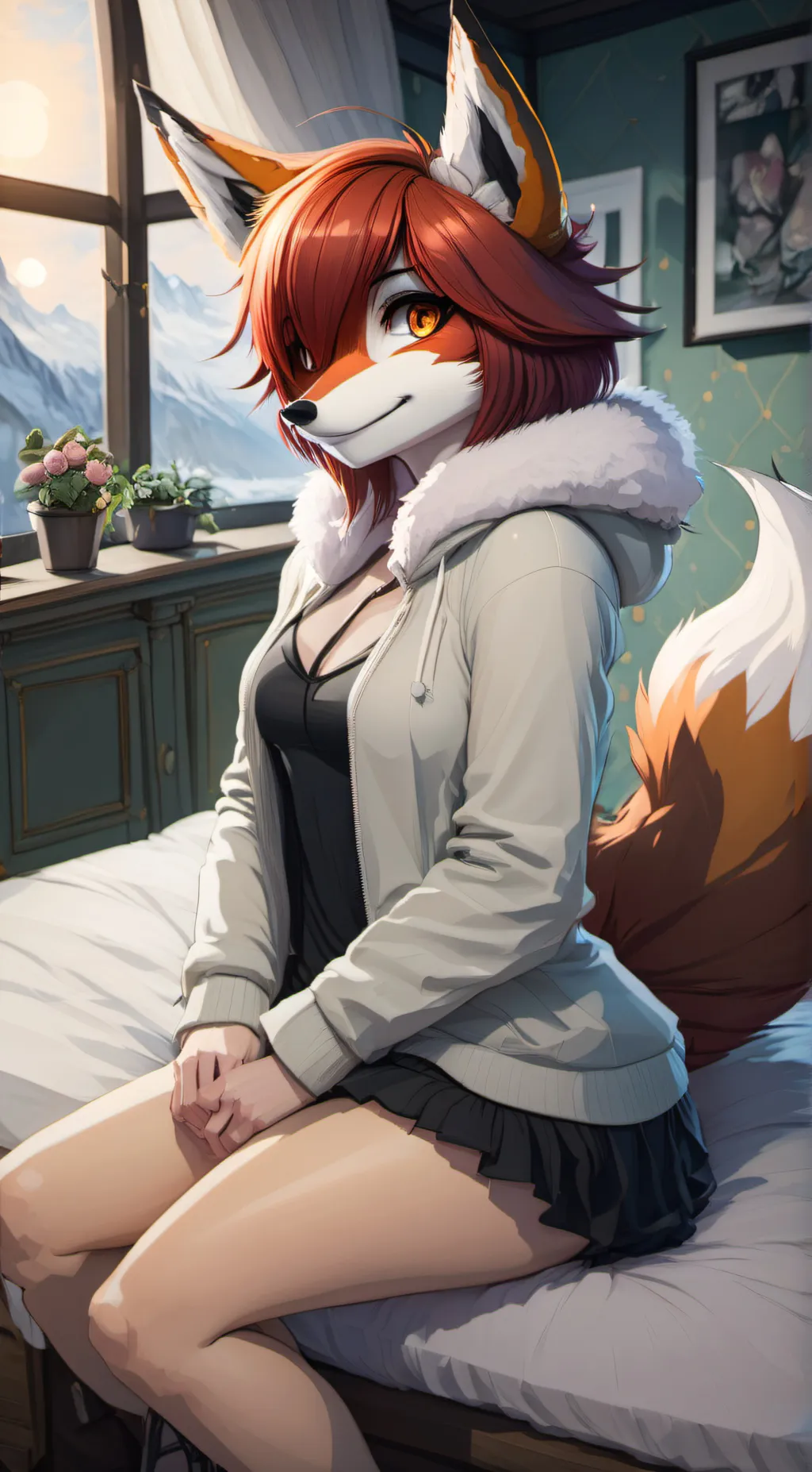 ai character: Foxy background