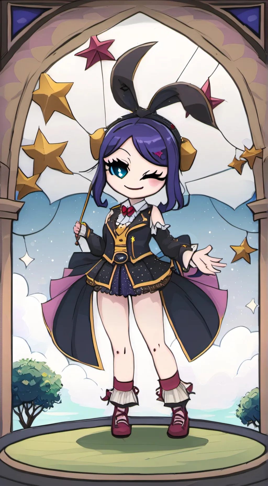 ai character: sunny background