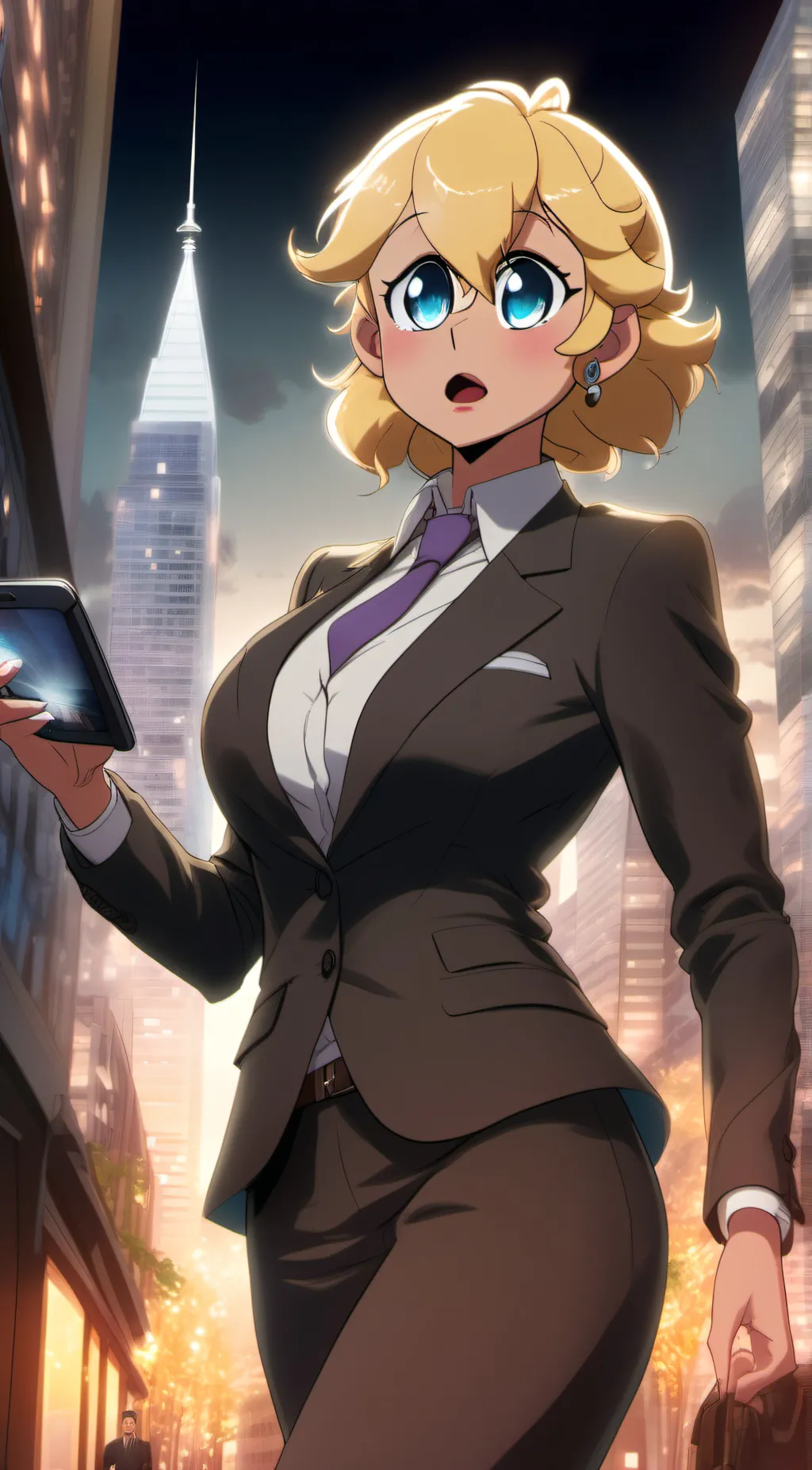 ai character: peach background