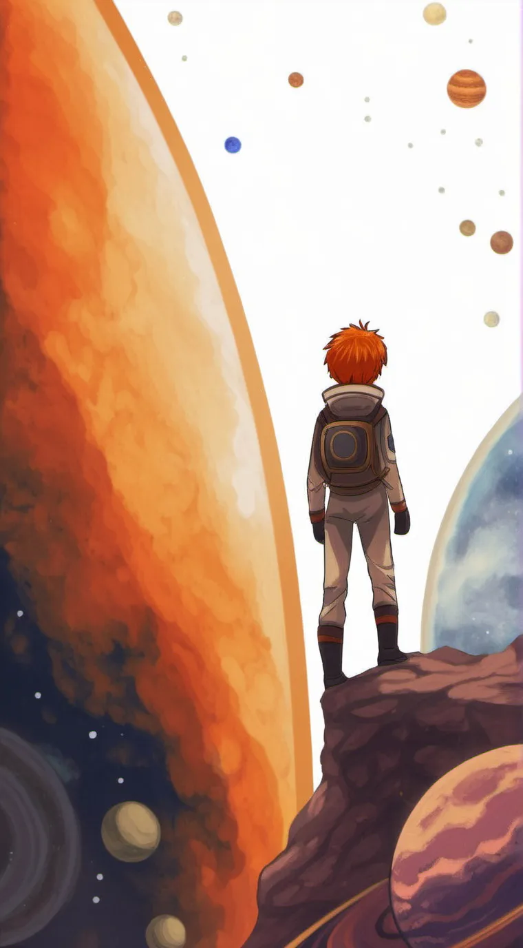 ai character: humanplanets venus background