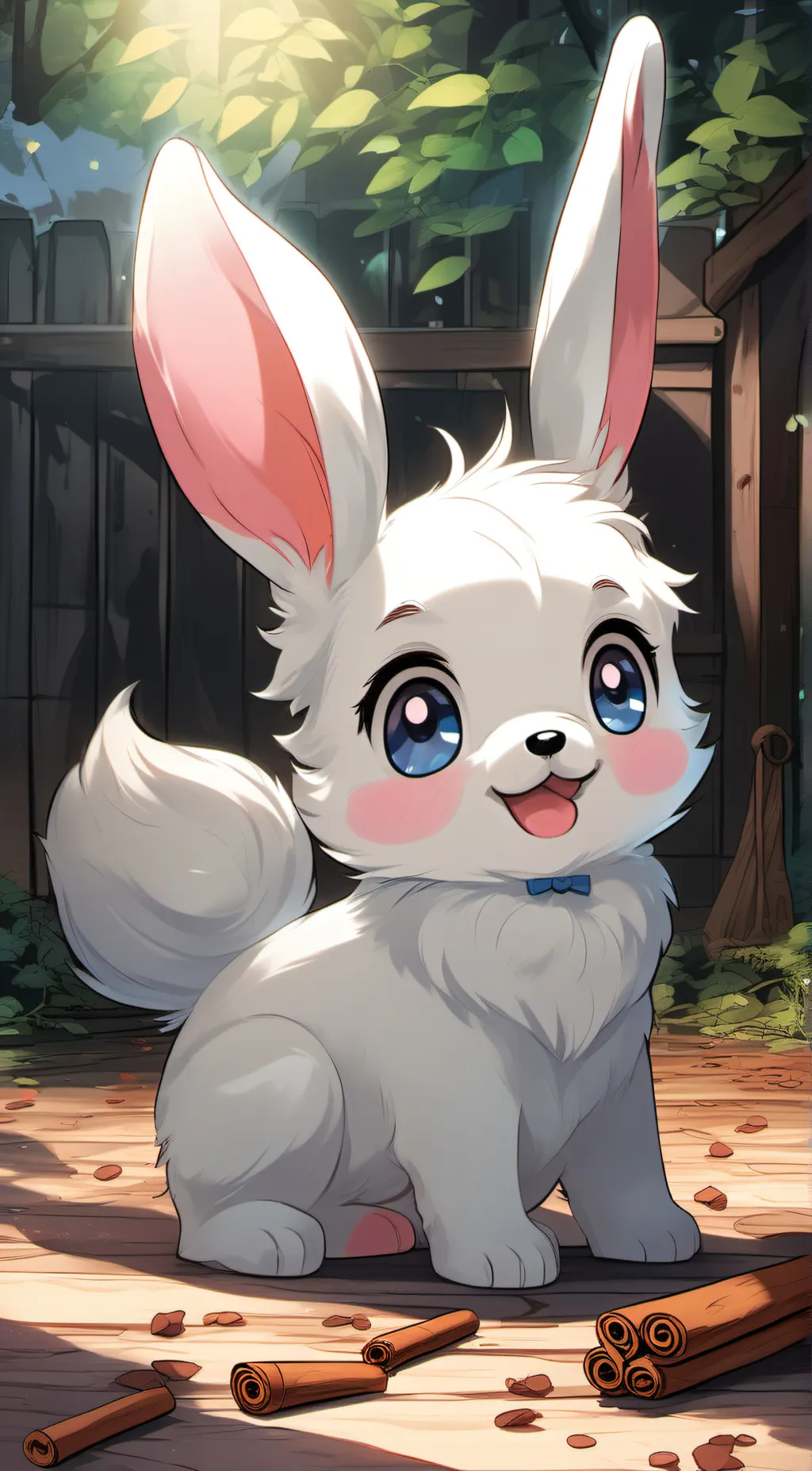 ai character: cinnamaroll background