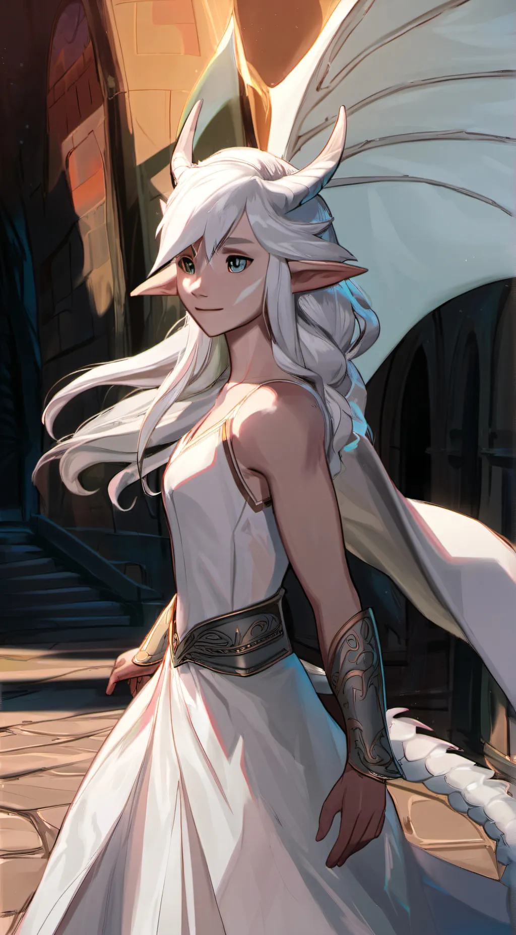 ai character: Luna (light fury)  background