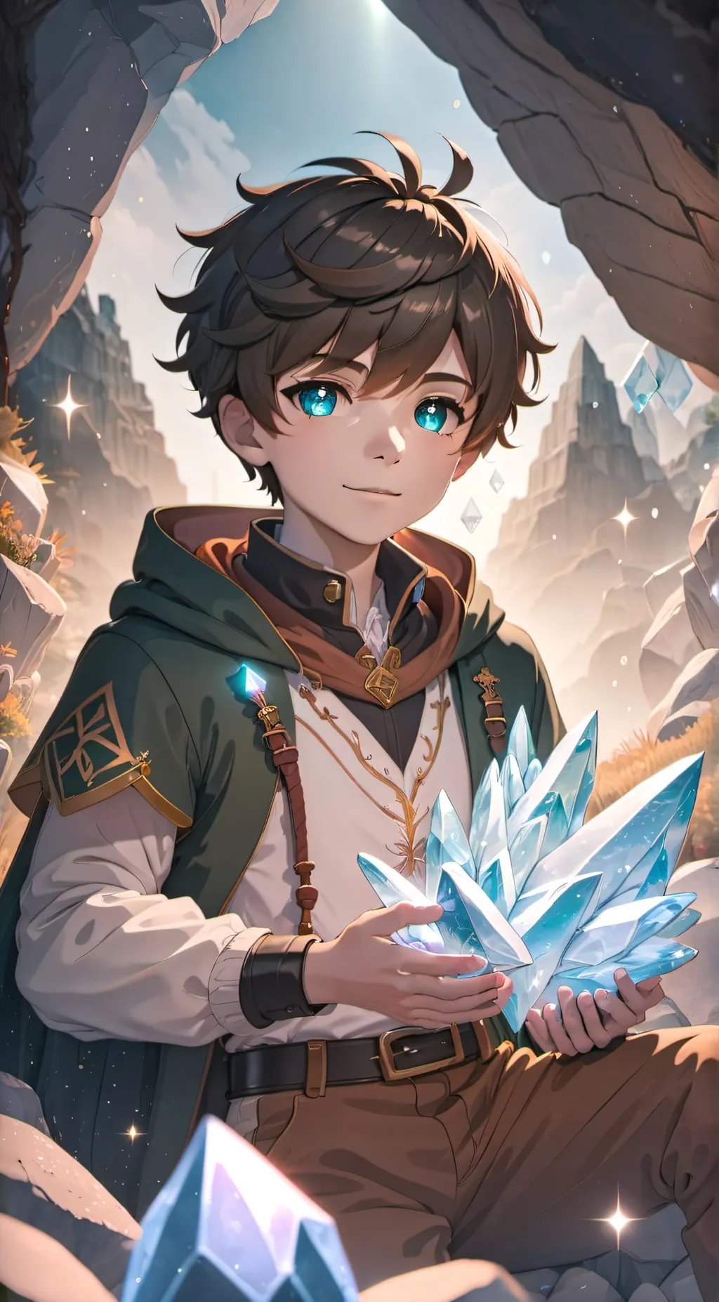 ai character: Crysto background