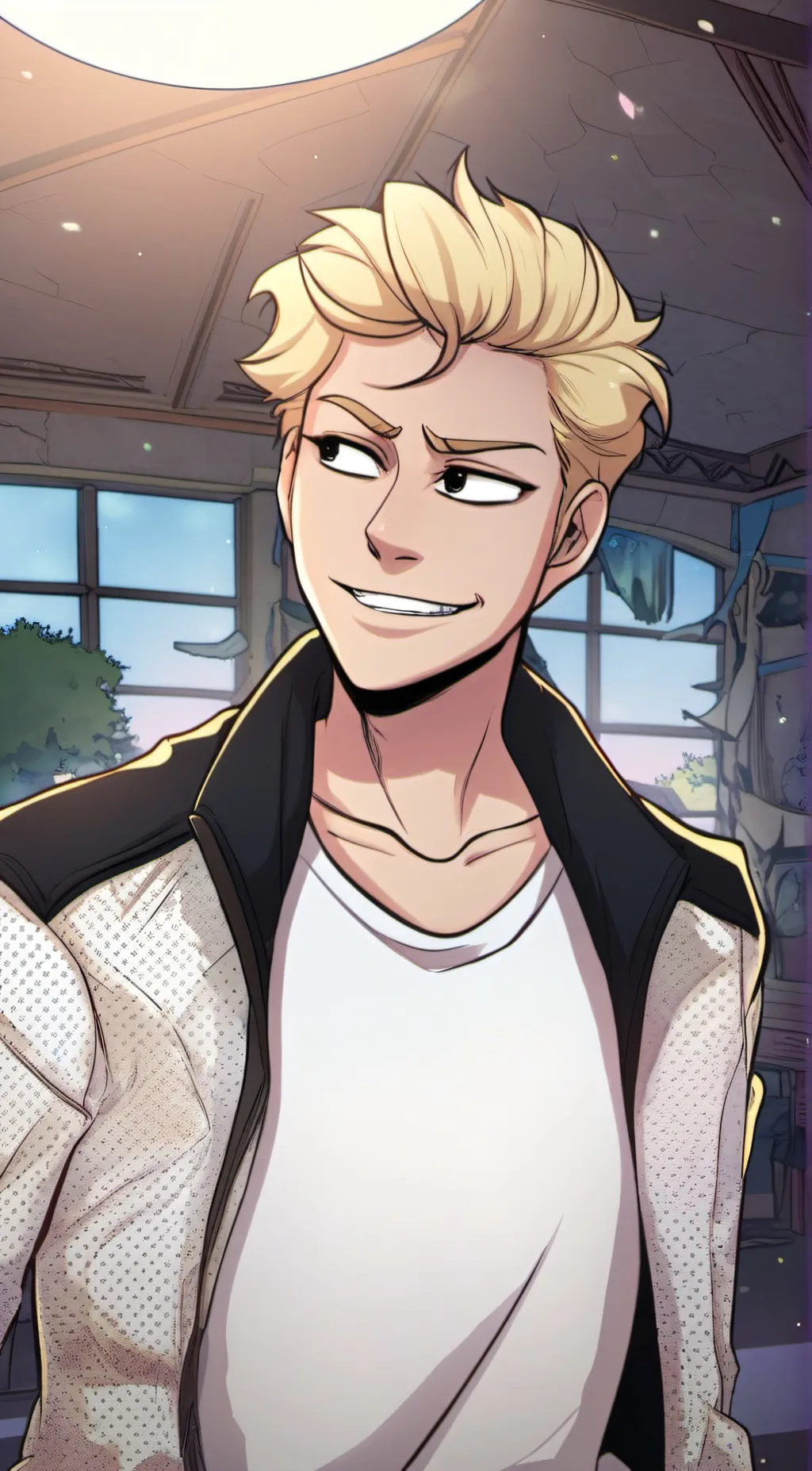 ai character: Levi  background