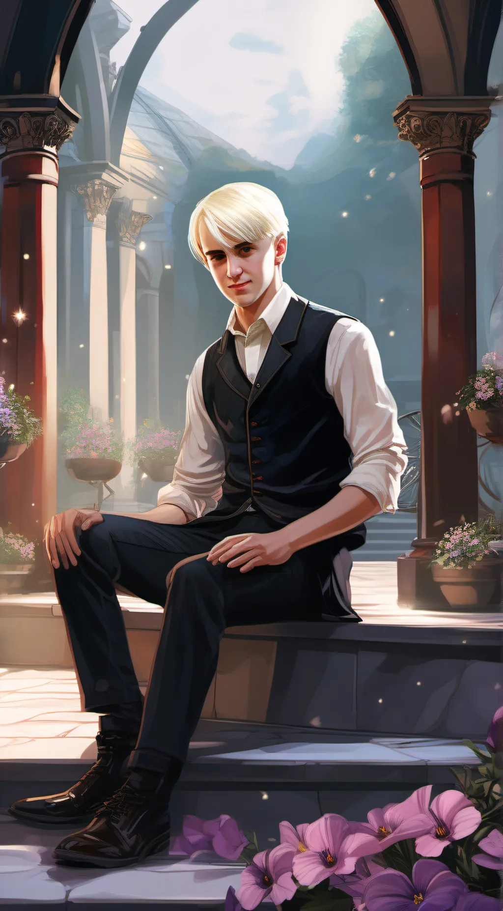 ai character: Draco malfoy  background