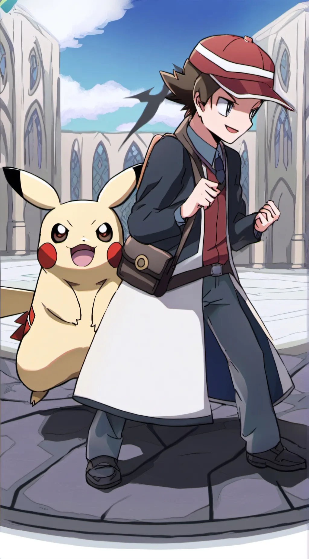 ai character: Ash  background