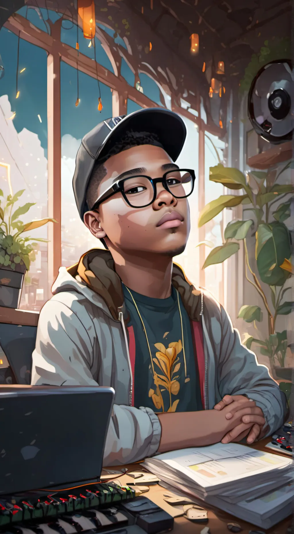 ai character: Leonardo background