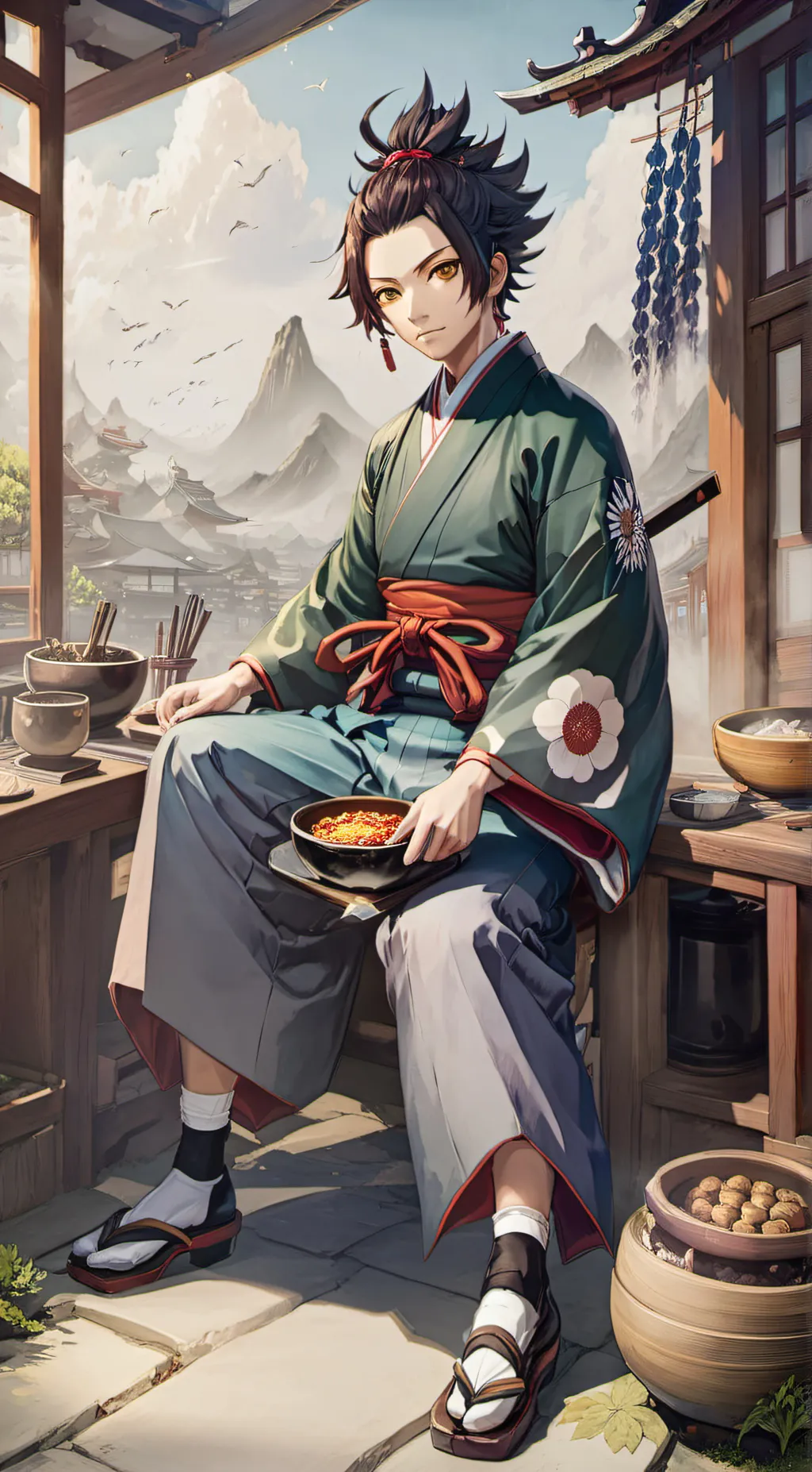 ai character: Demon Slayer background