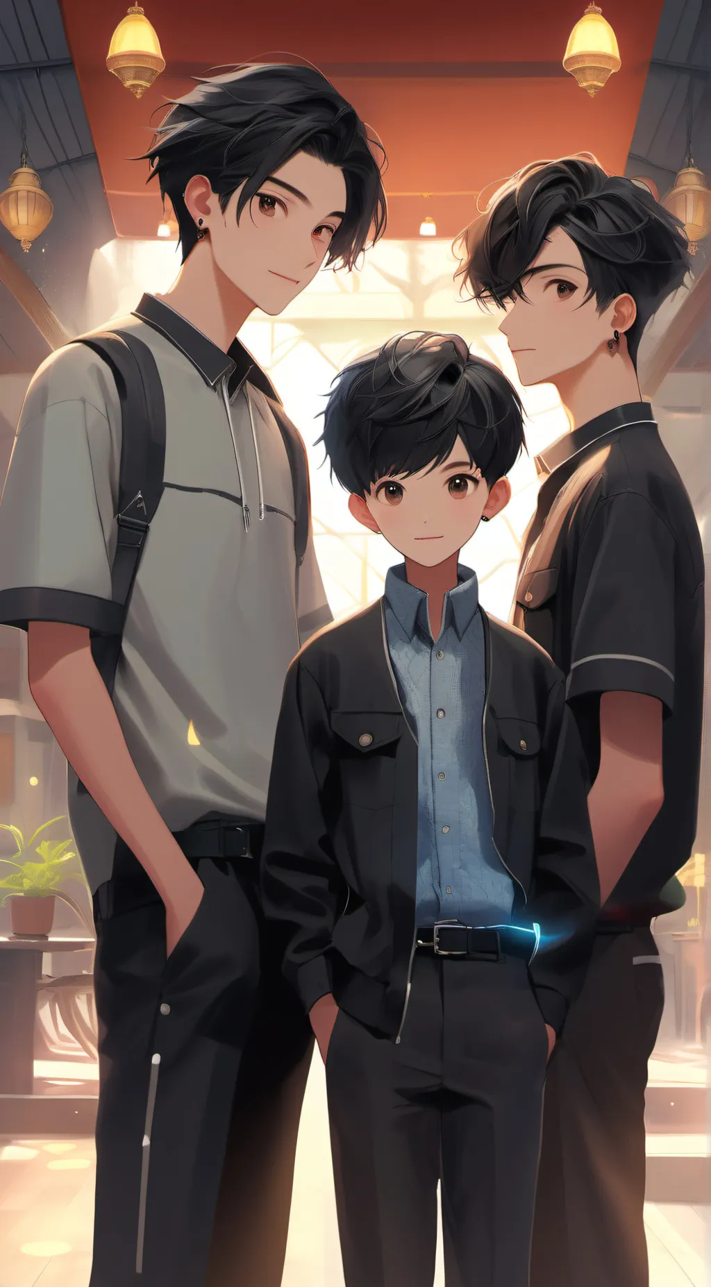 ai character: Ben,Tyler,jake background