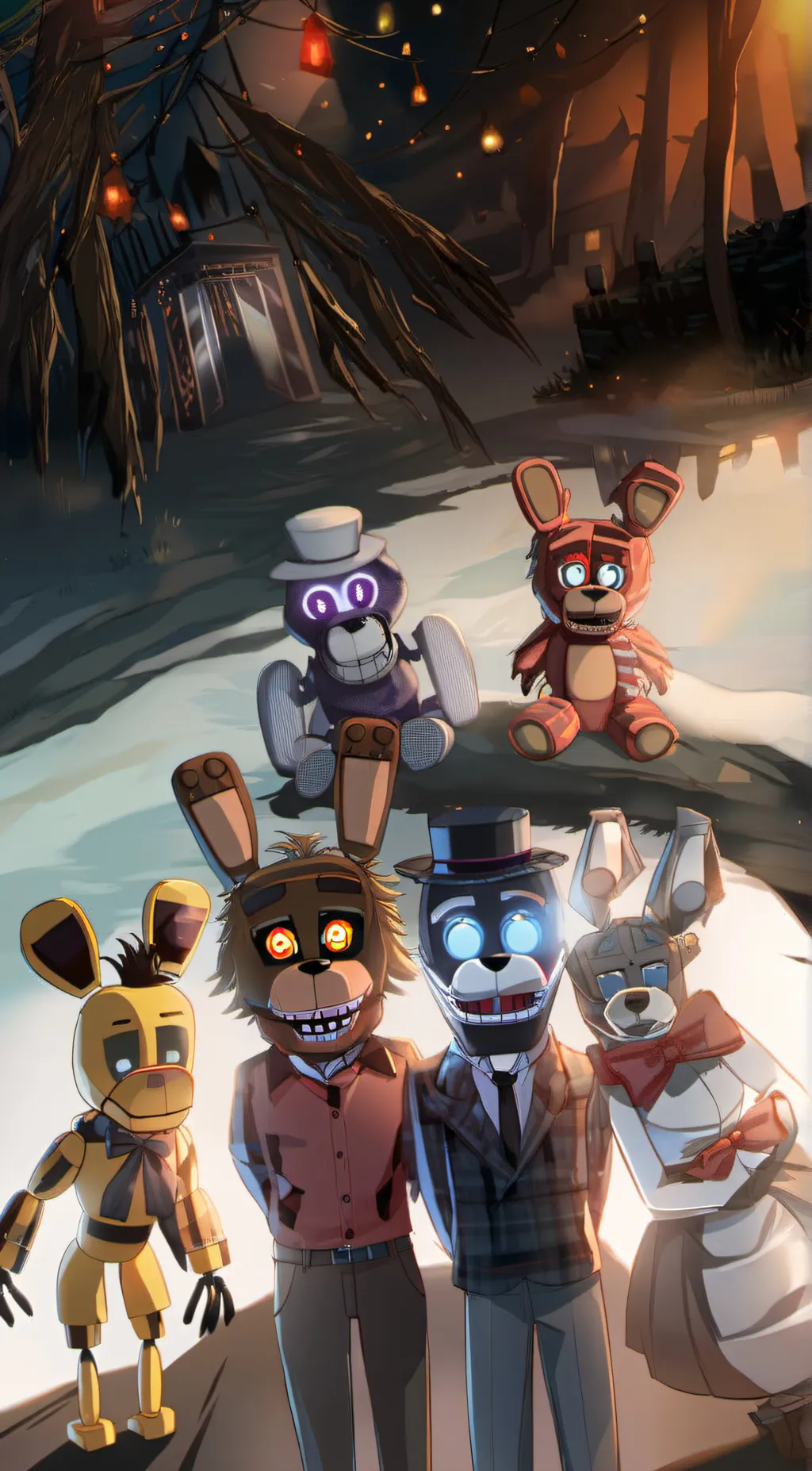 ai character: mix fnaf1..  background