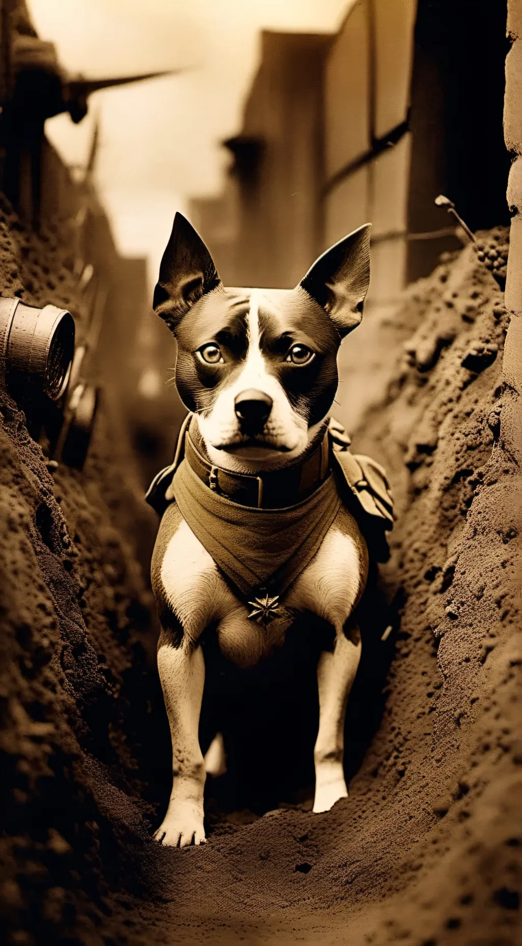 ai character: sgt stubby  background